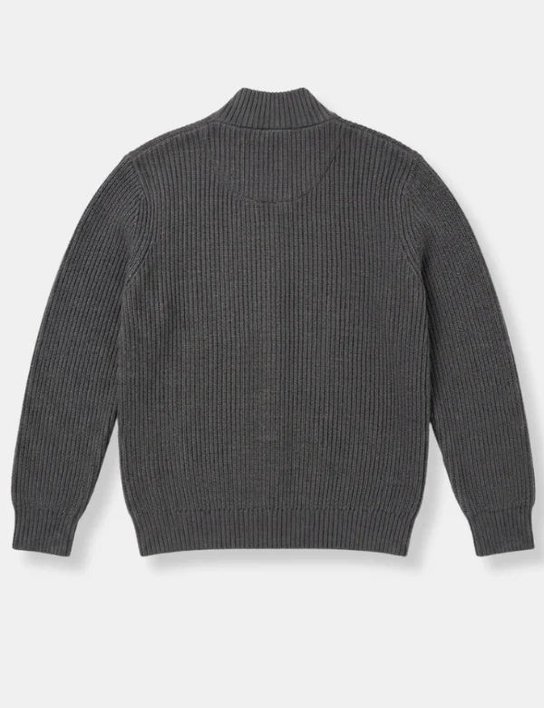 Beau Quarter Zip Knit - Charcoal - Image 3
