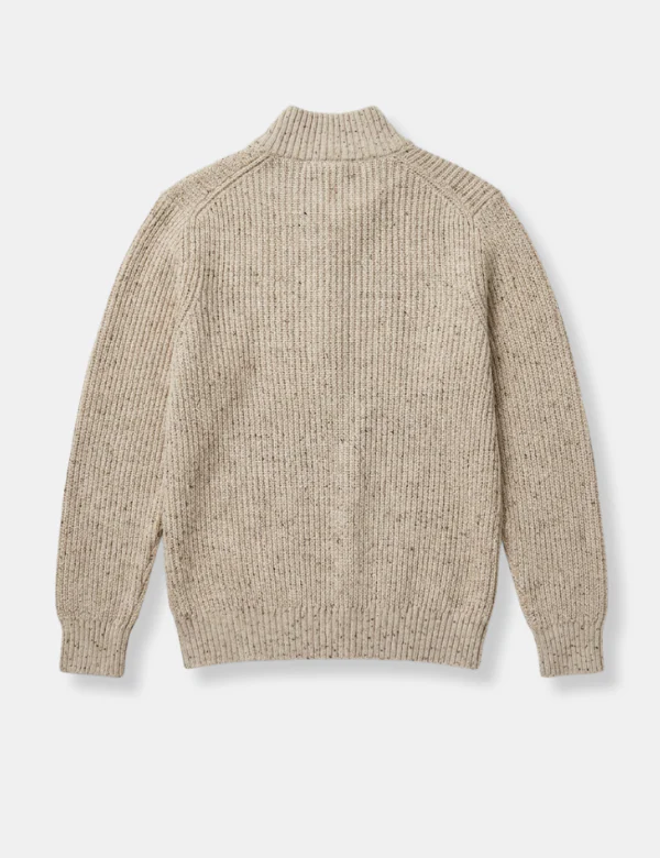 Beau Quarter Zip Knit - Oatmeal - Image 3