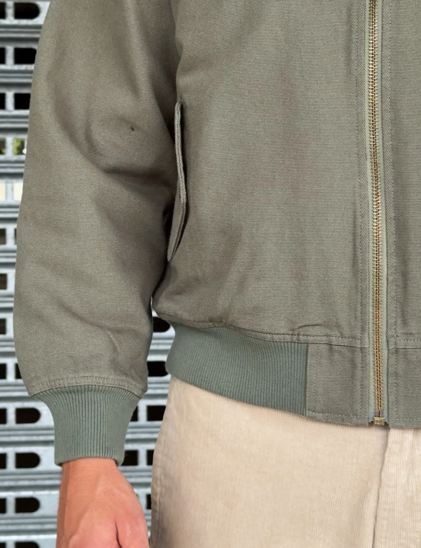 Bourke Oversized Bomber Jacket - Army - Image 7