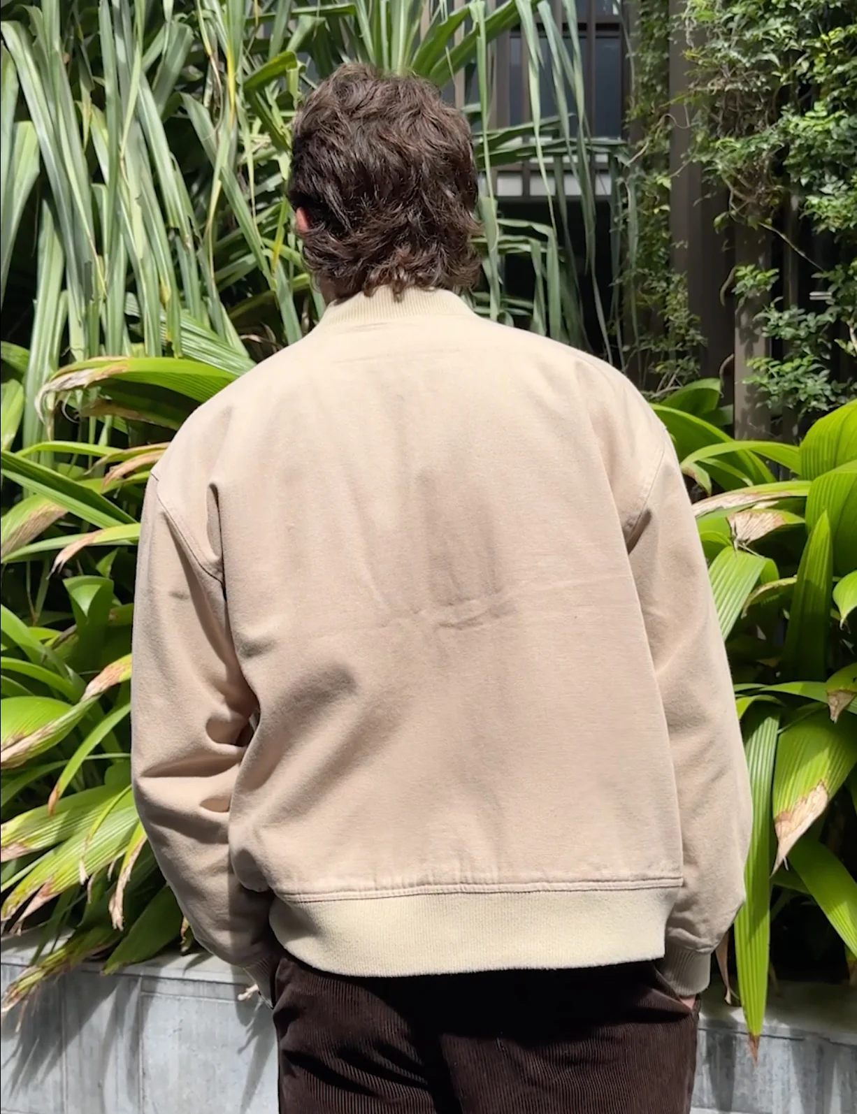 Bourke Oversized Bomber Jacket - Stone - Image 11