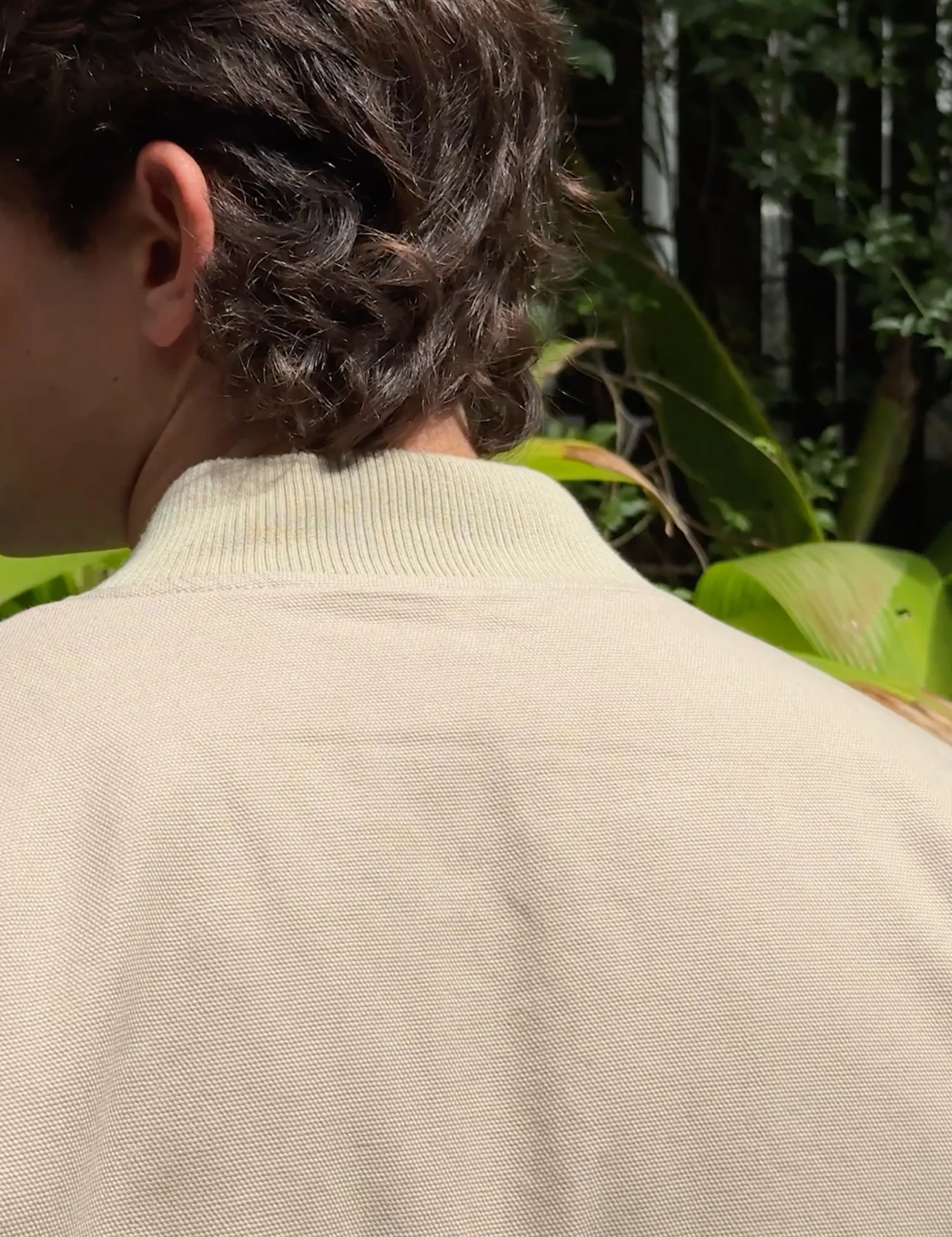 Bourke Oversized Bomber Jacket - Stone - Image 12