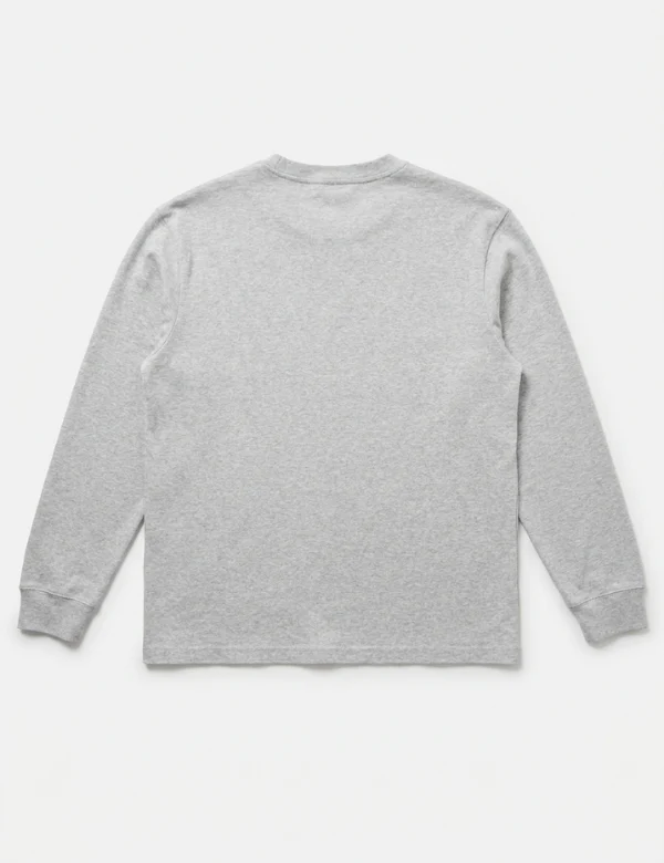 Brad Long Sleeve Henley - Grey Marle - Image 3