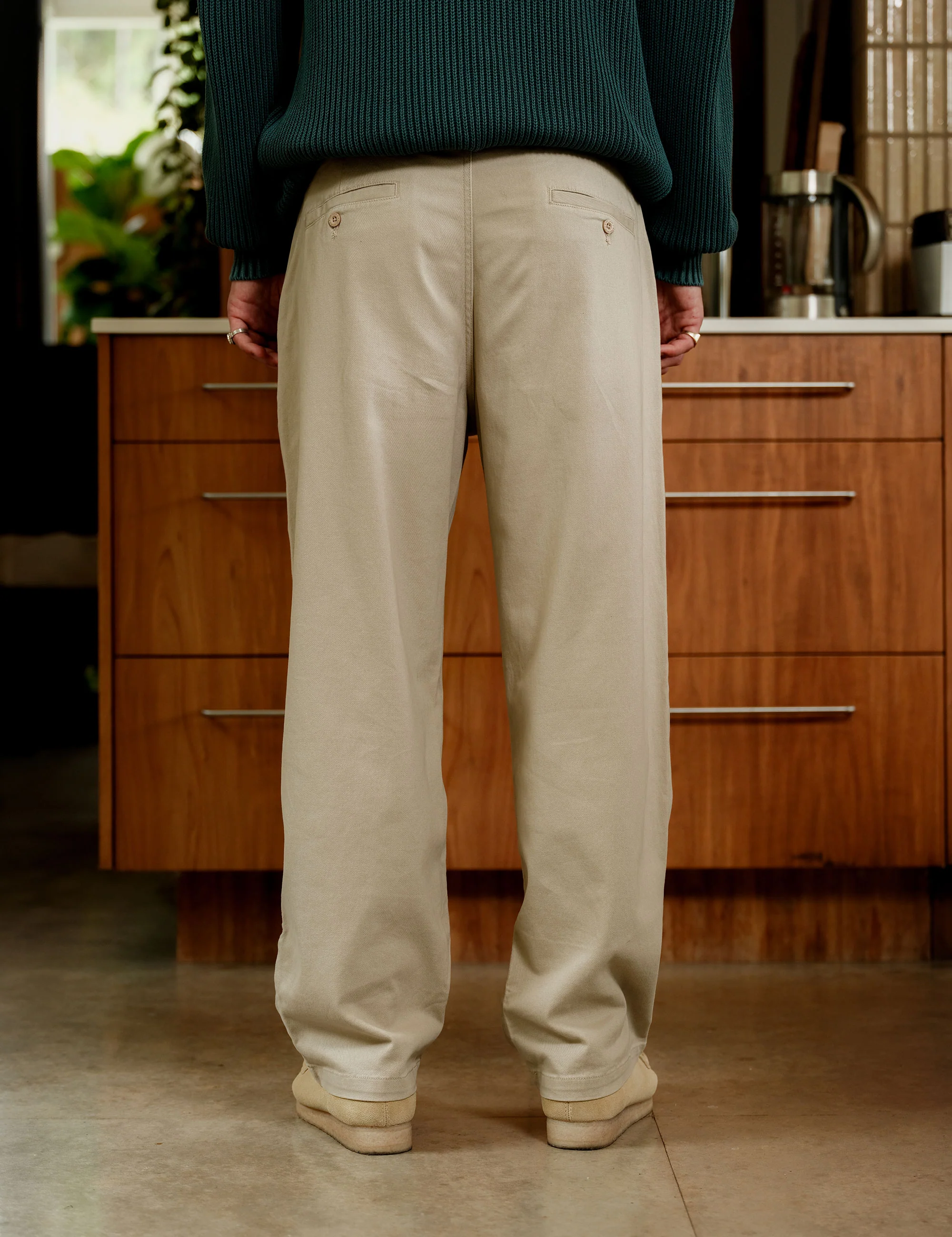 Brooklyn Pleated Pant - Stone - Image 8
