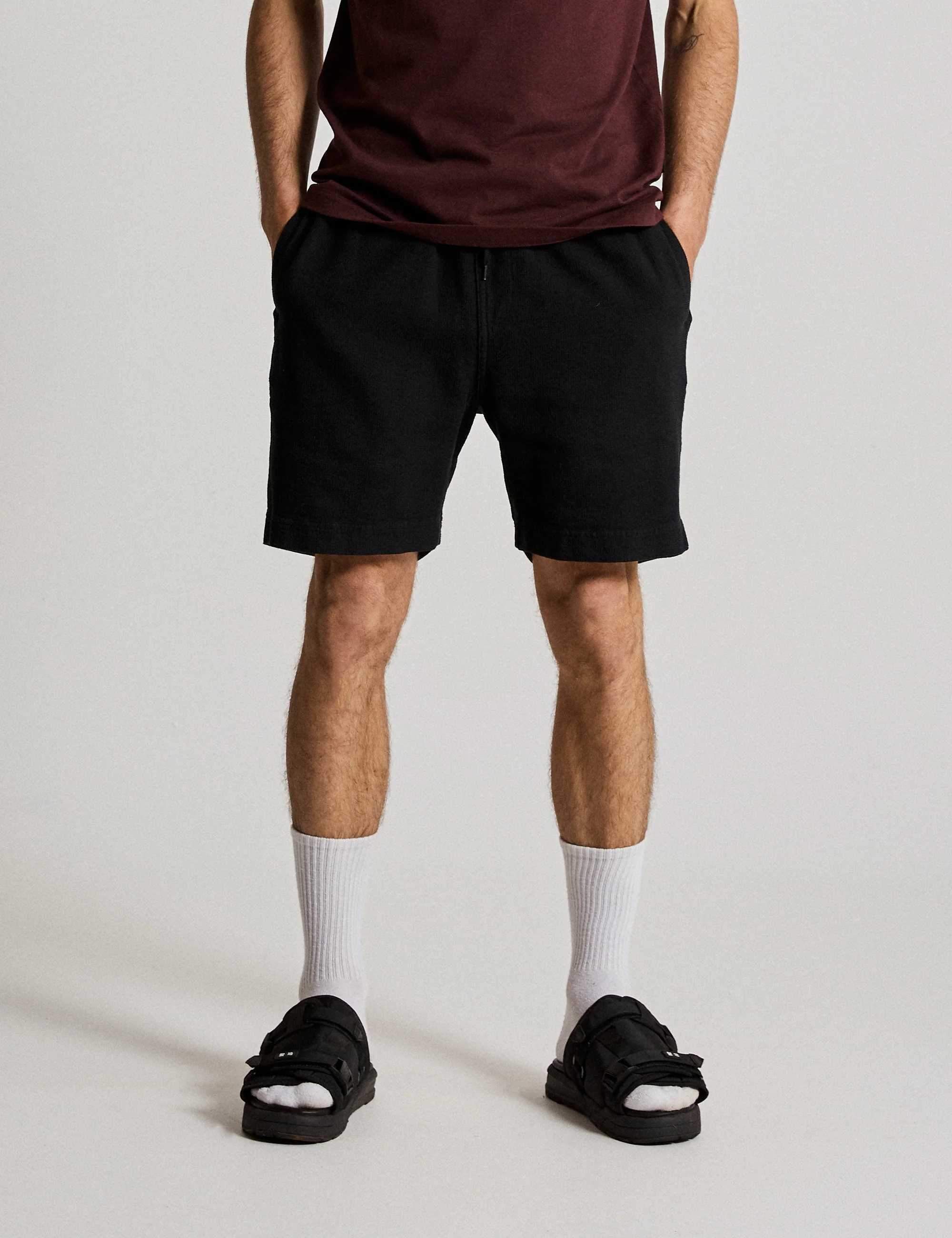 Burbank Short - Black Waffle - Image 6