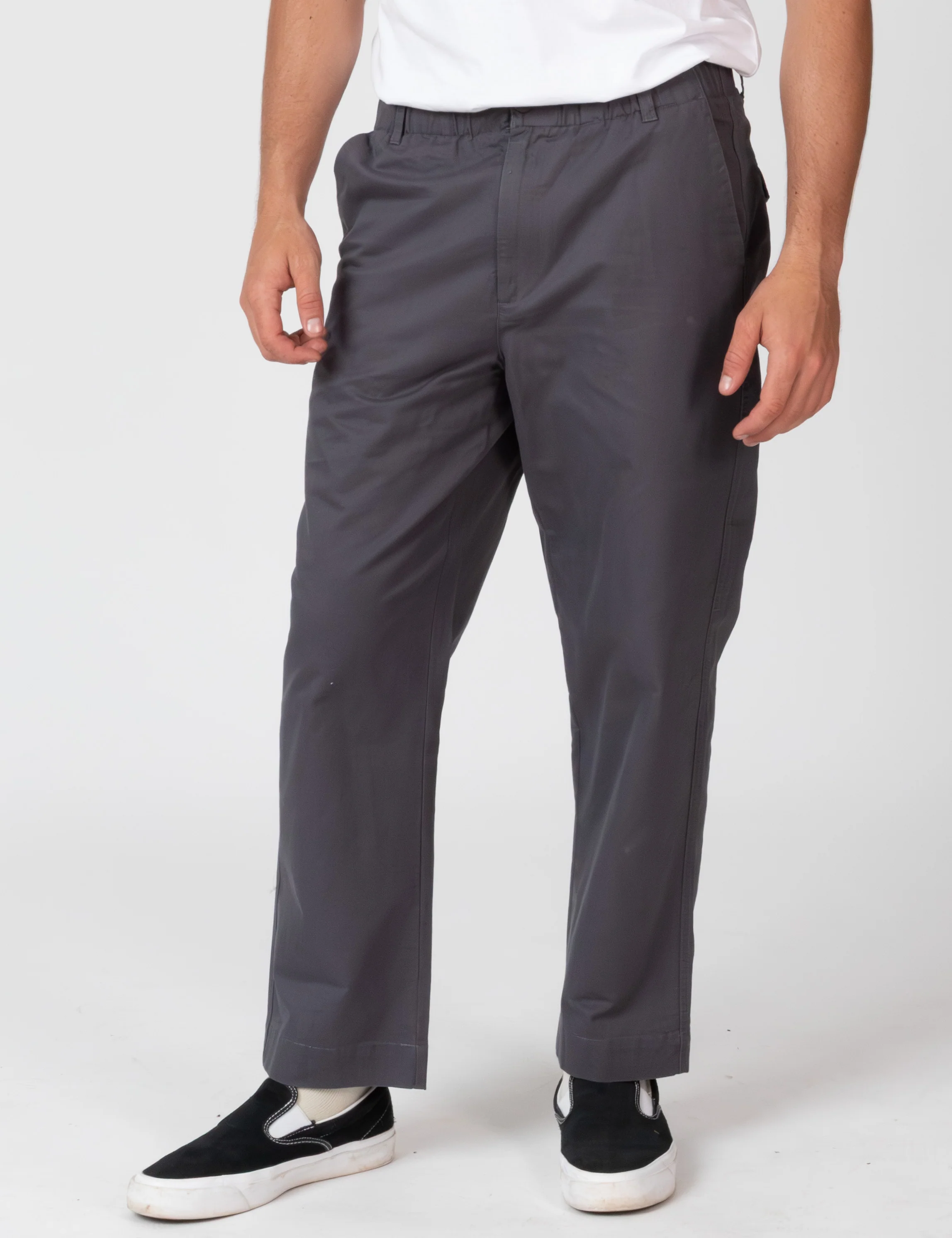 Chad Elastic Waist Relaxed Pant - Charcoal - Image 12