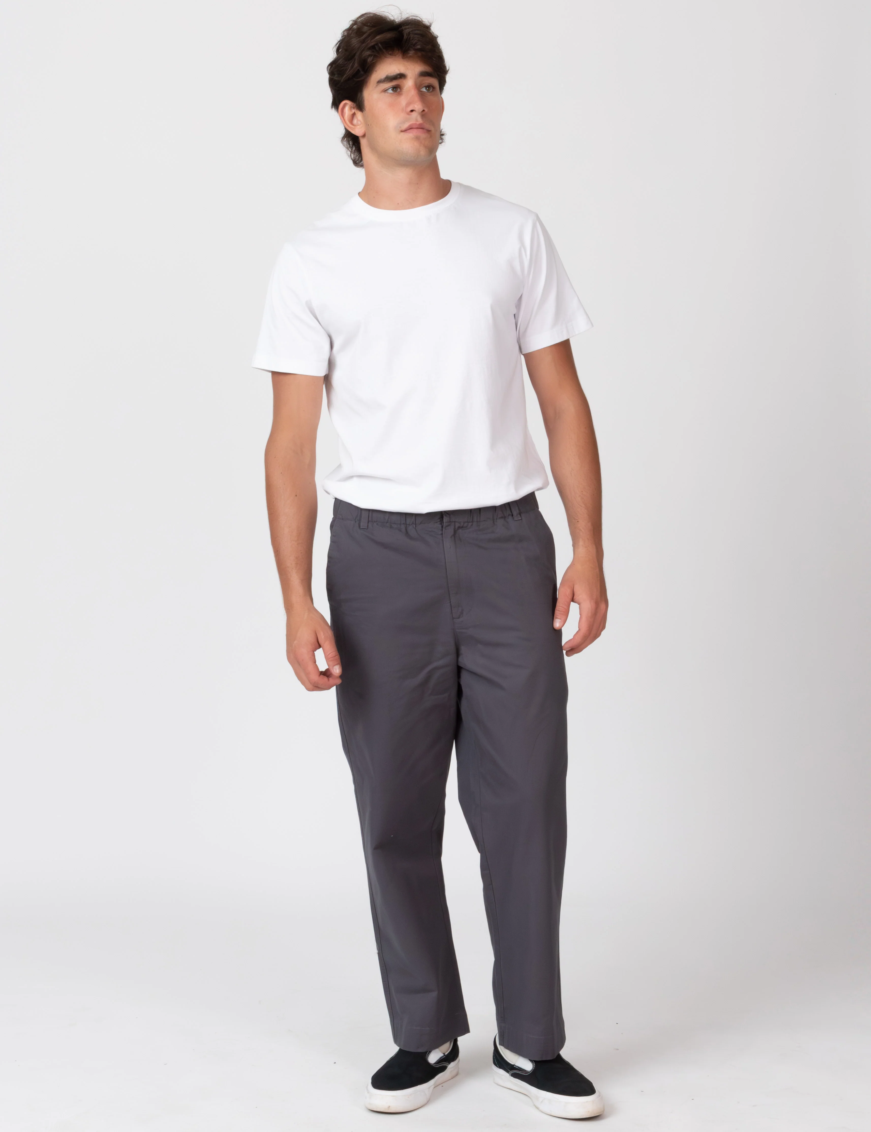 Chad Elastic Waist Relaxed Pant - Charcoal - Image 13
