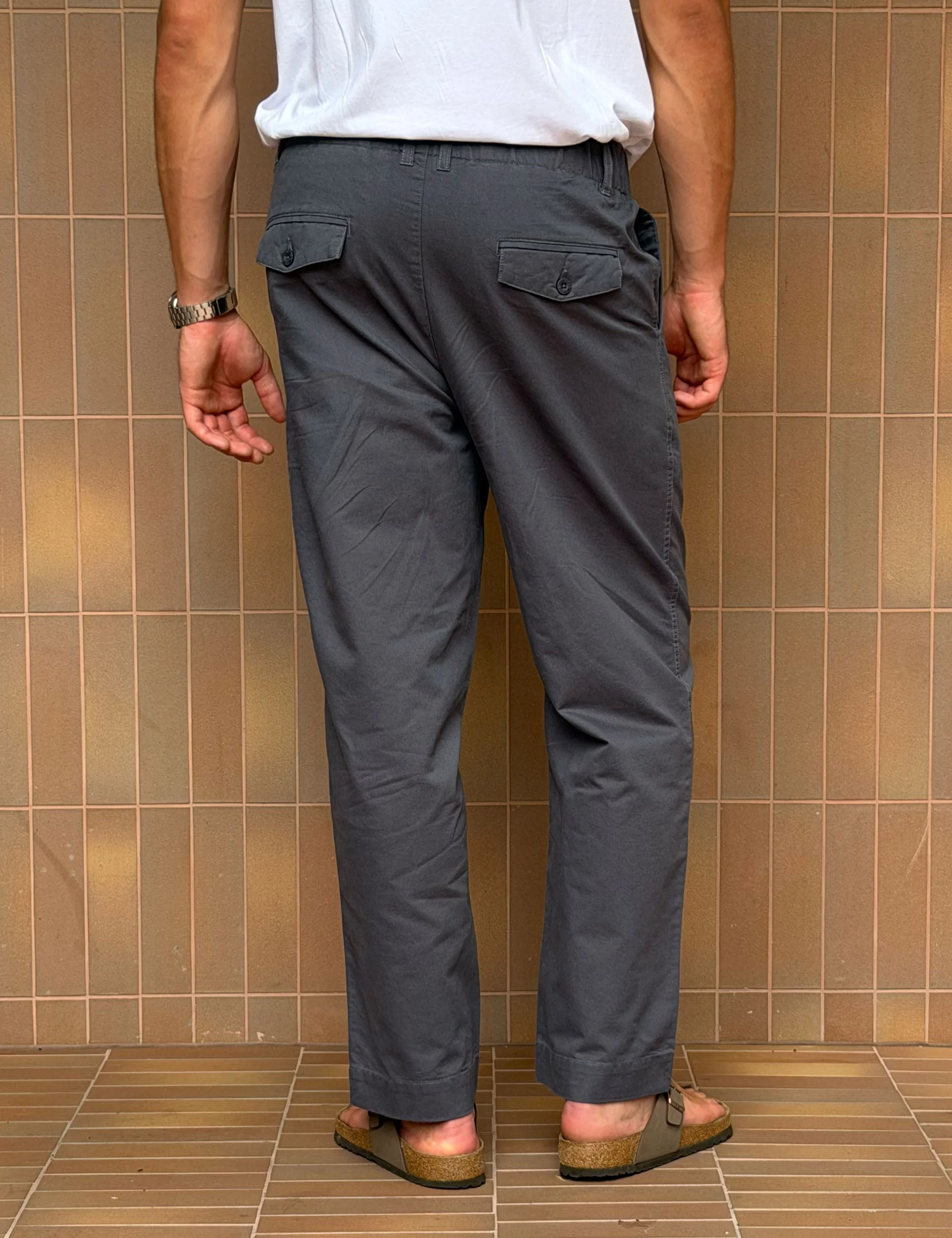 Chad Elastic Waist Relaxed Pant - Charcoal - Image 8