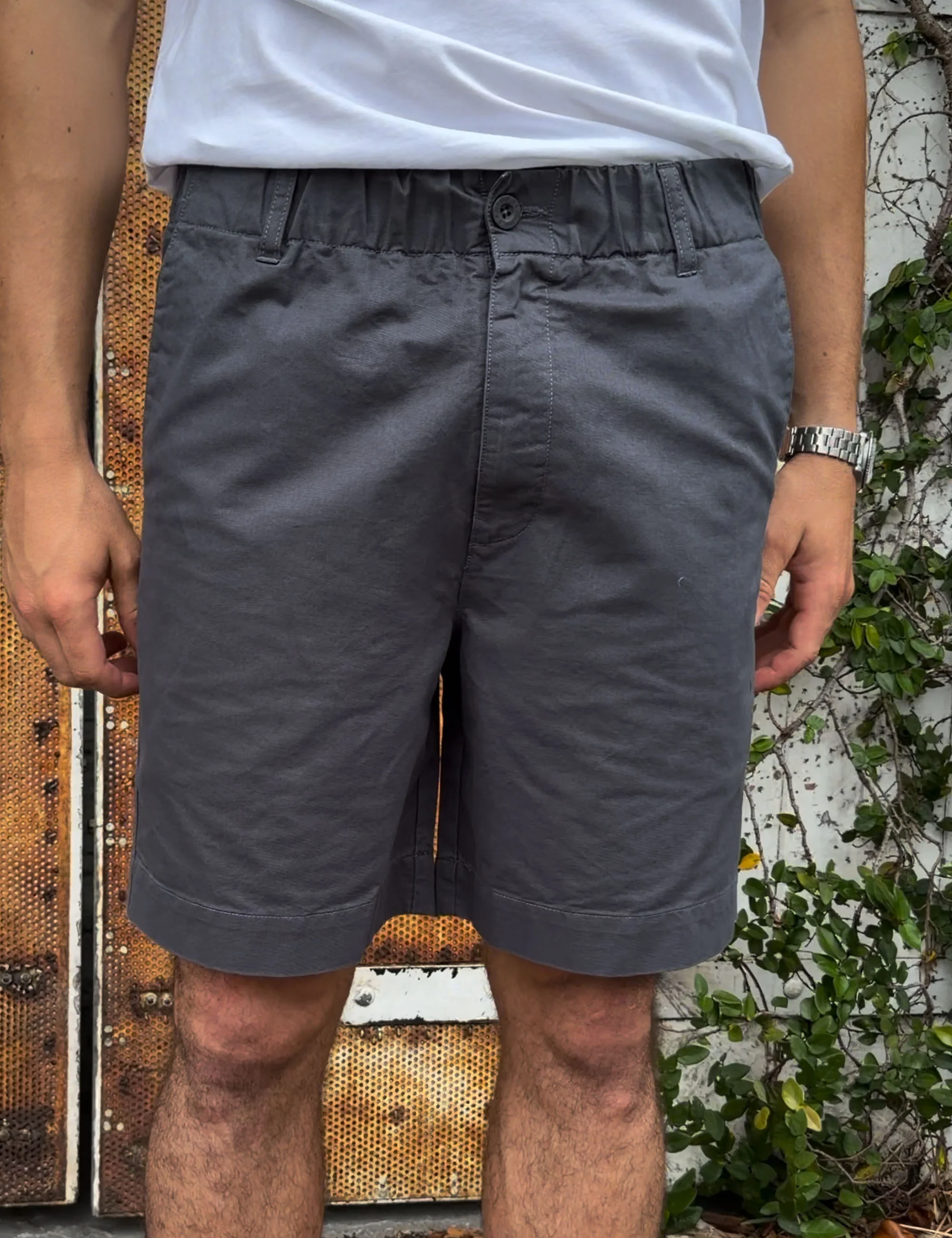 Chad Elastic Waist Relaxed Short - Charcoal - Image 4