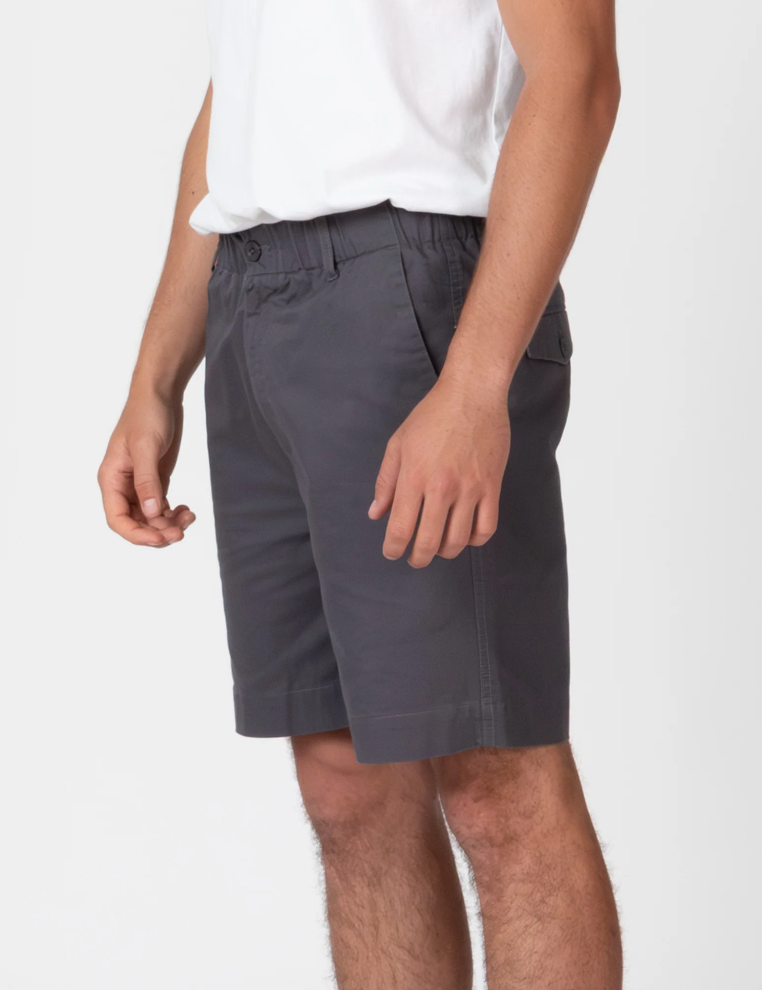 Chad Elastic Waist Relaxed Short - Charcoal - Image 9