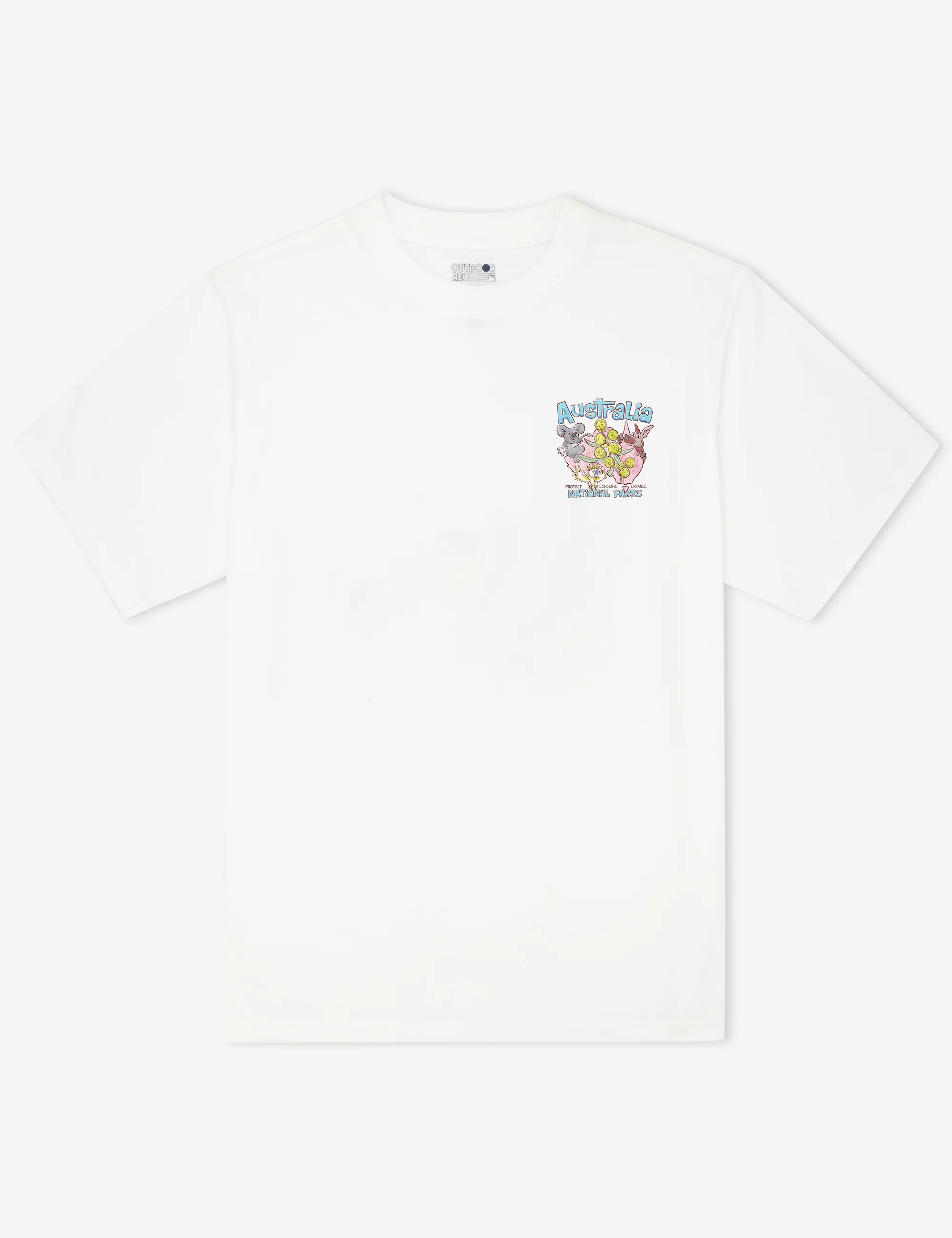 Heavy Weight Print Tee - Tourist Tee Australia White - Image 3
