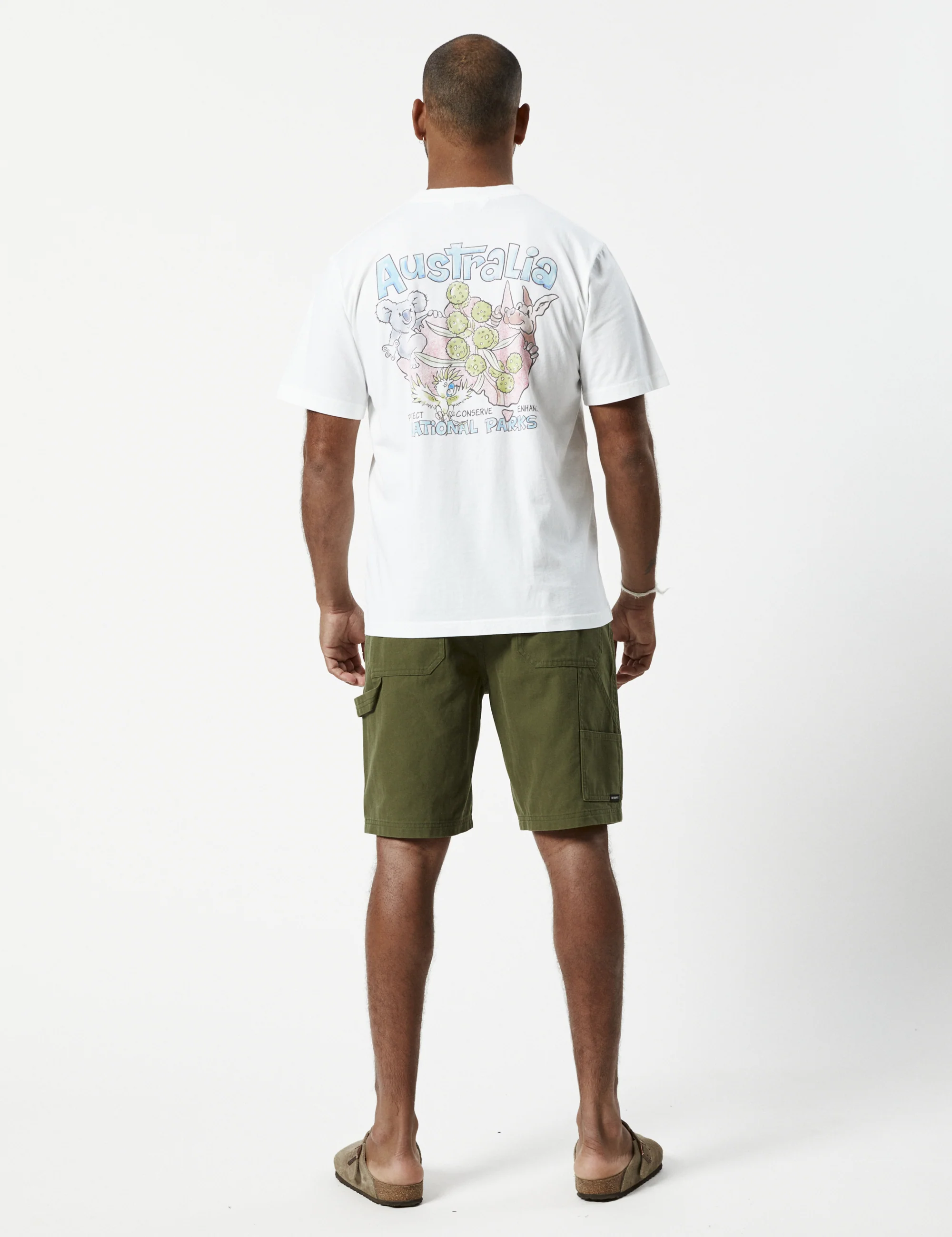 Heavy Weight Print Tee - Tourist Tee Australia White - Image 6