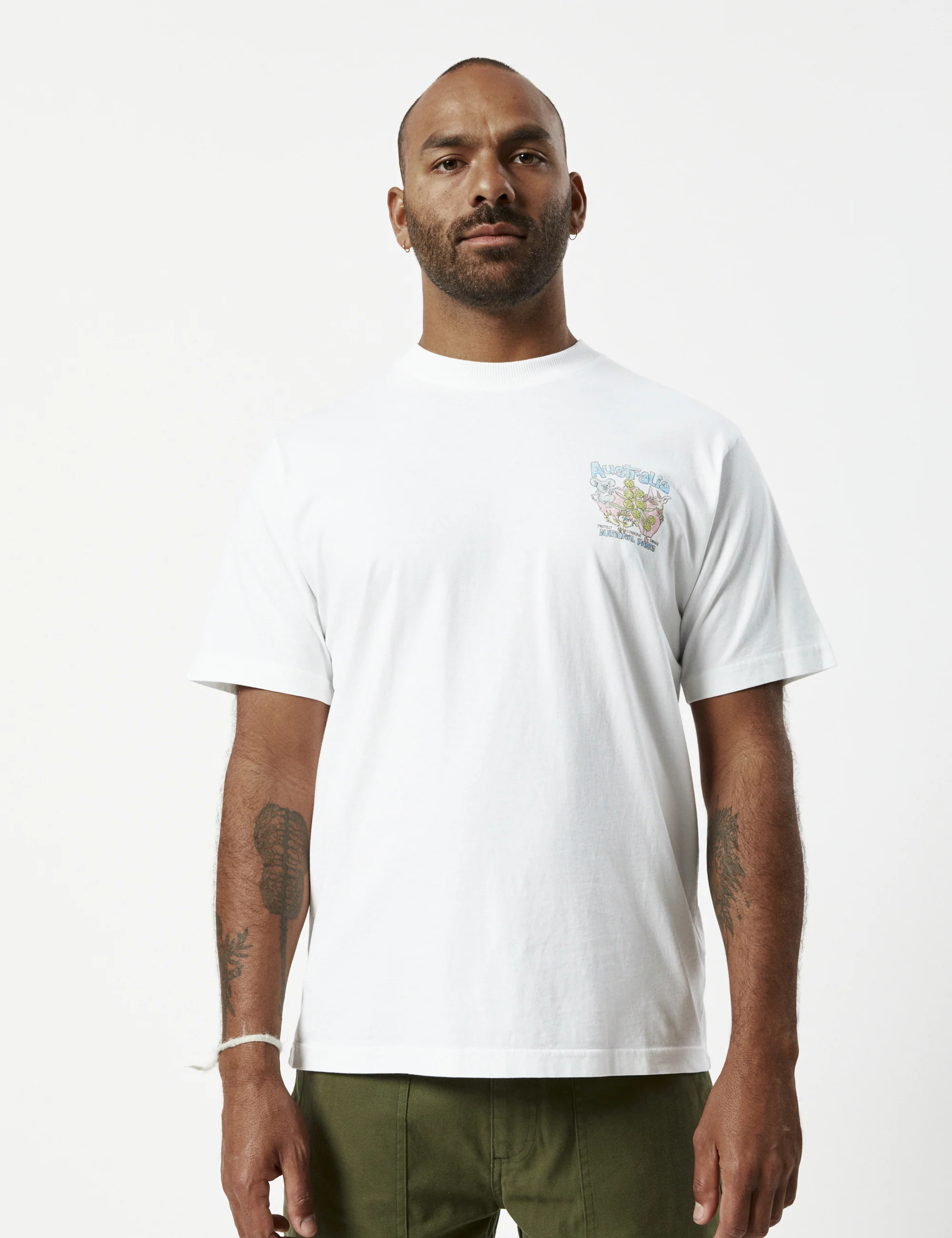 Heavy Weight Print Tee - Tourist Tee Australia White - Image 7