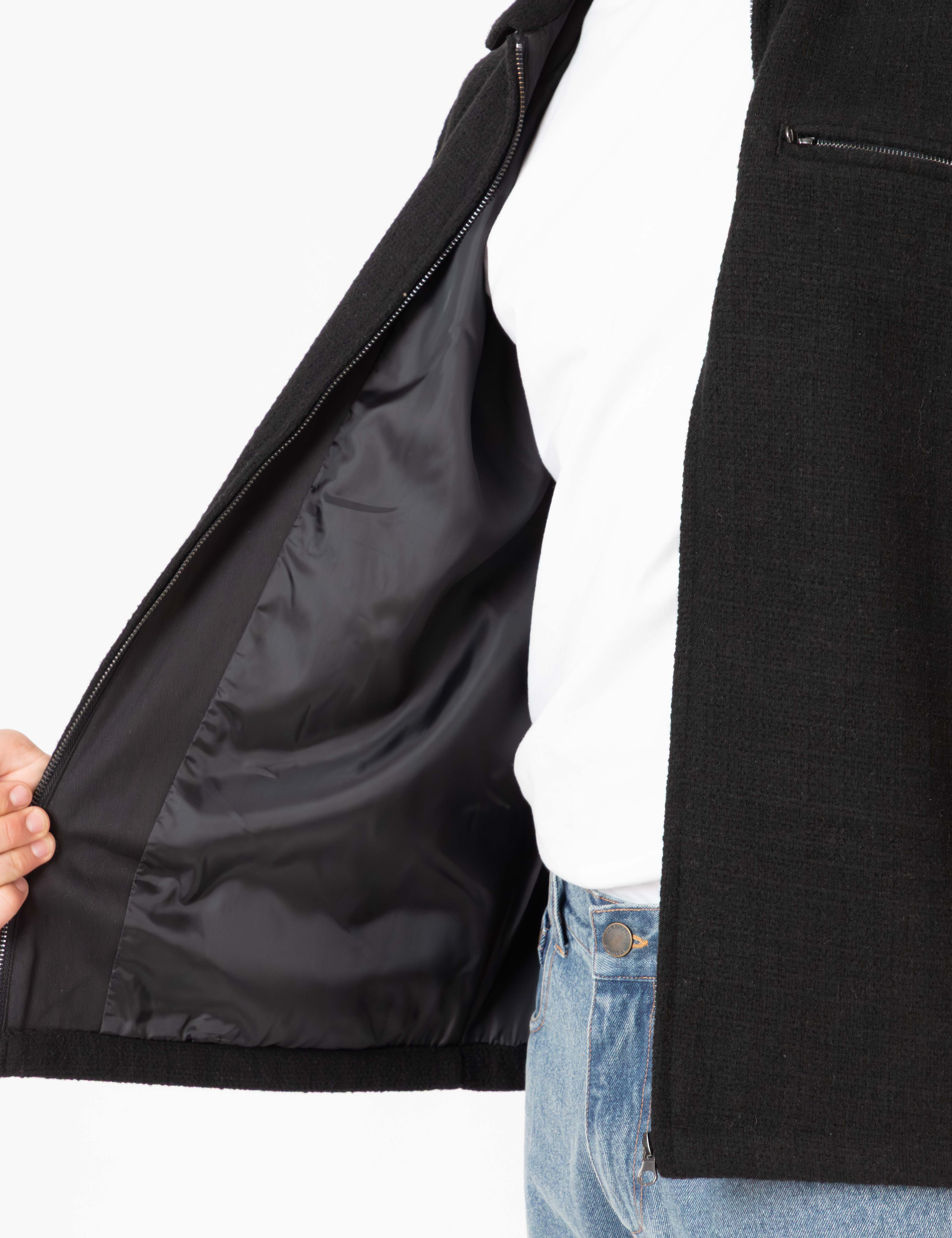 Hudson Zip Thru Jacket - Black Crosshatch - Image 4