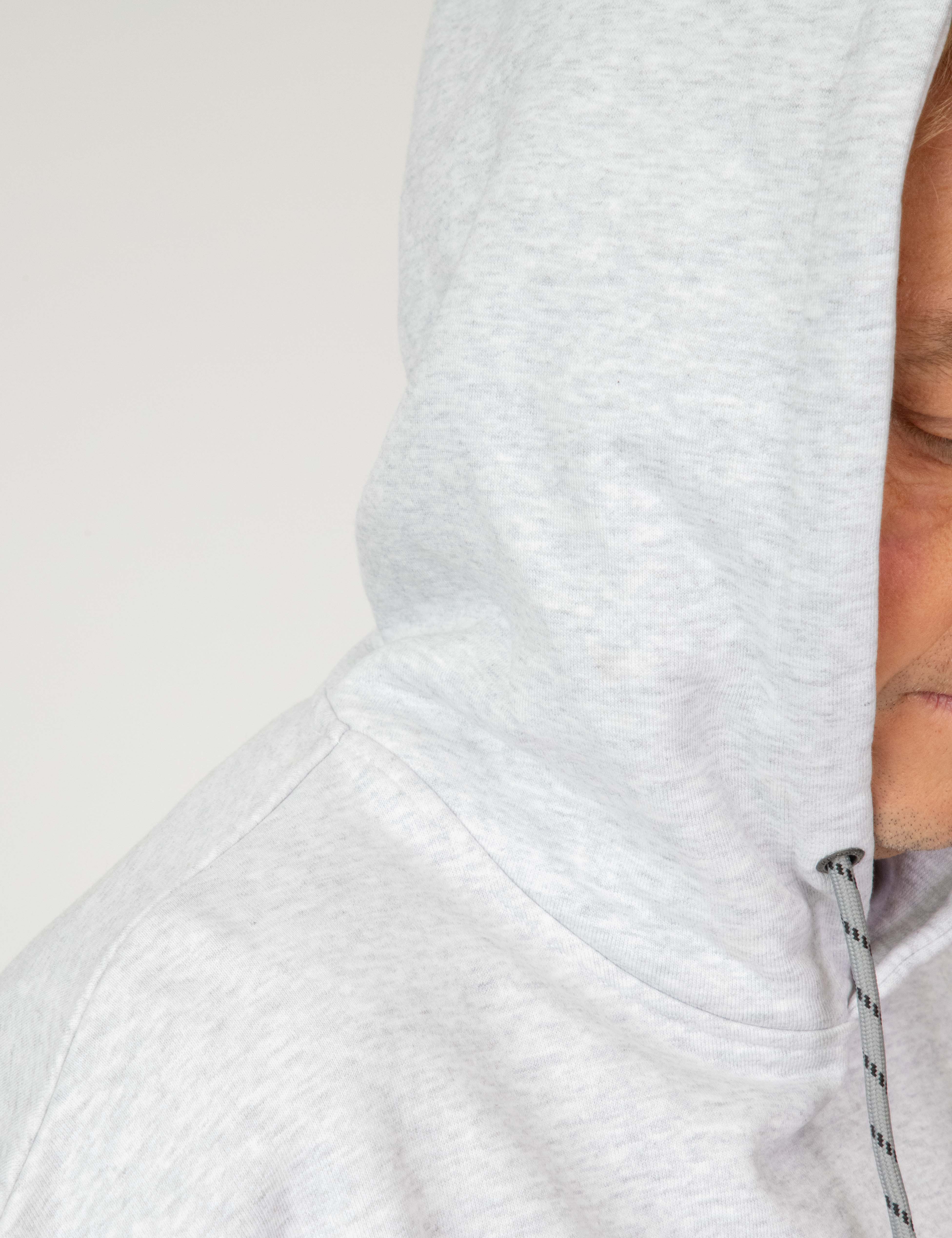 Isaac Hooded Fleece Pullover - Grey Marle - Image 14