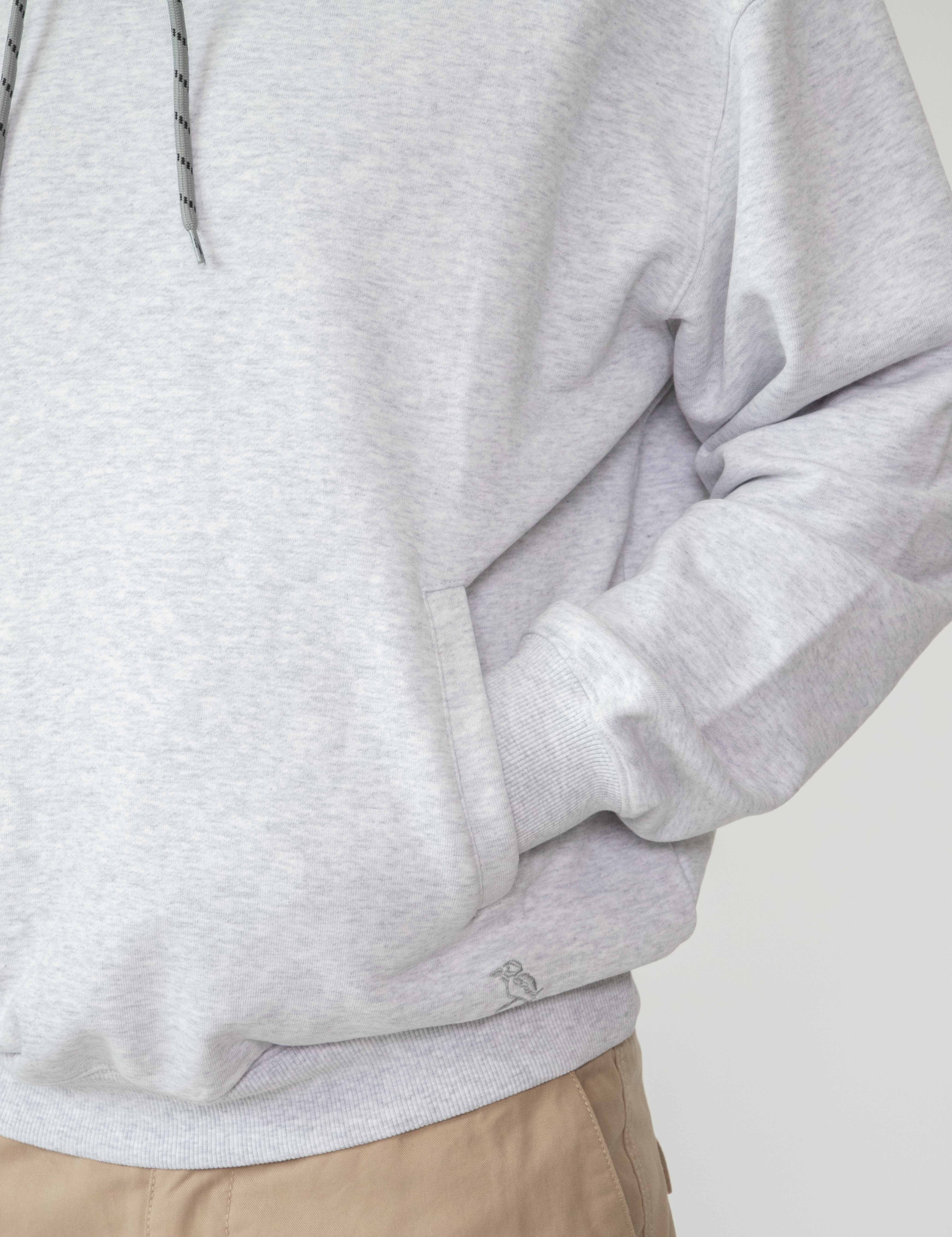 Isaac Hooded Fleece Pullover - Grey Marle - Image 18