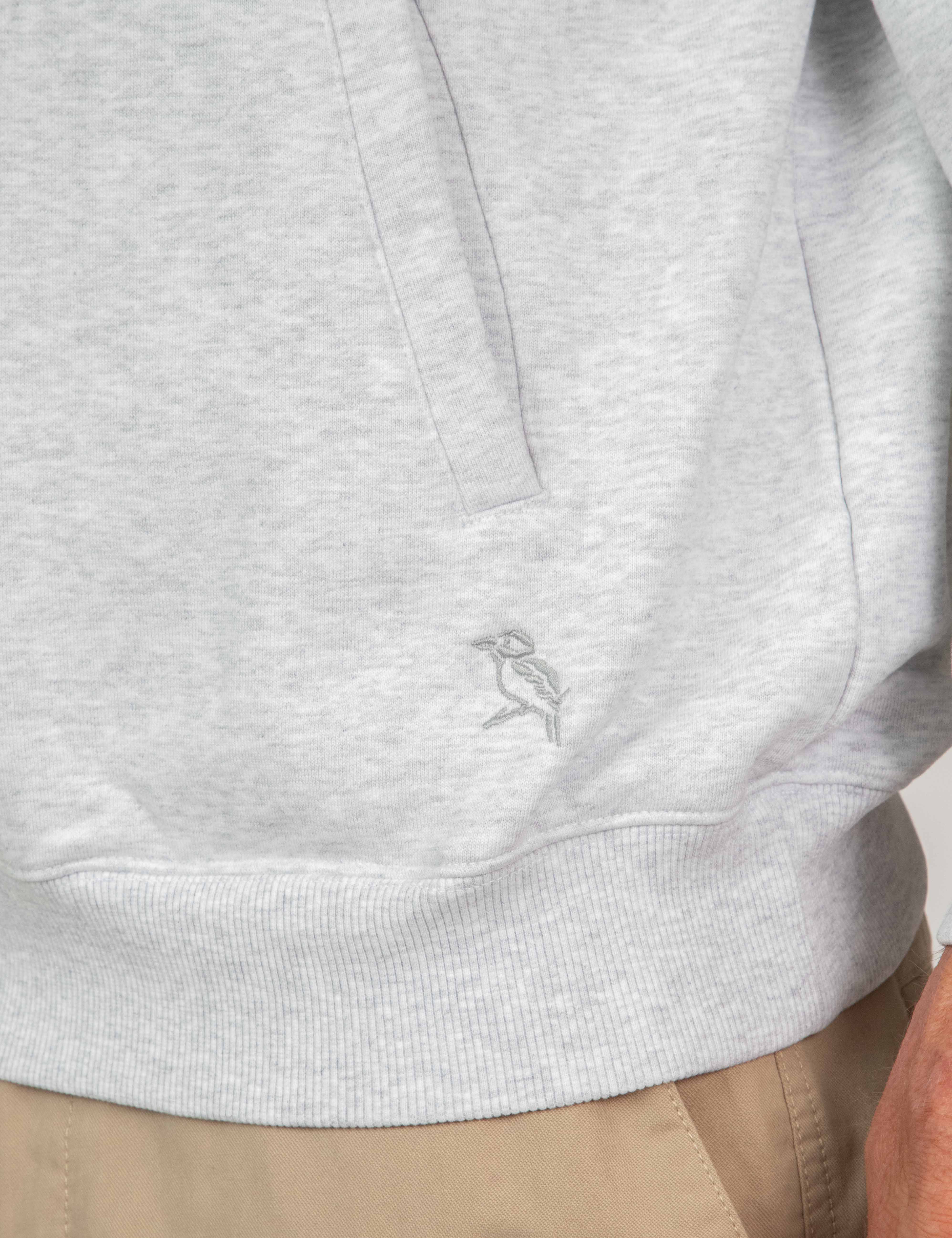Isaac Hooded Fleece Pullover - Grey Marle - Image 19