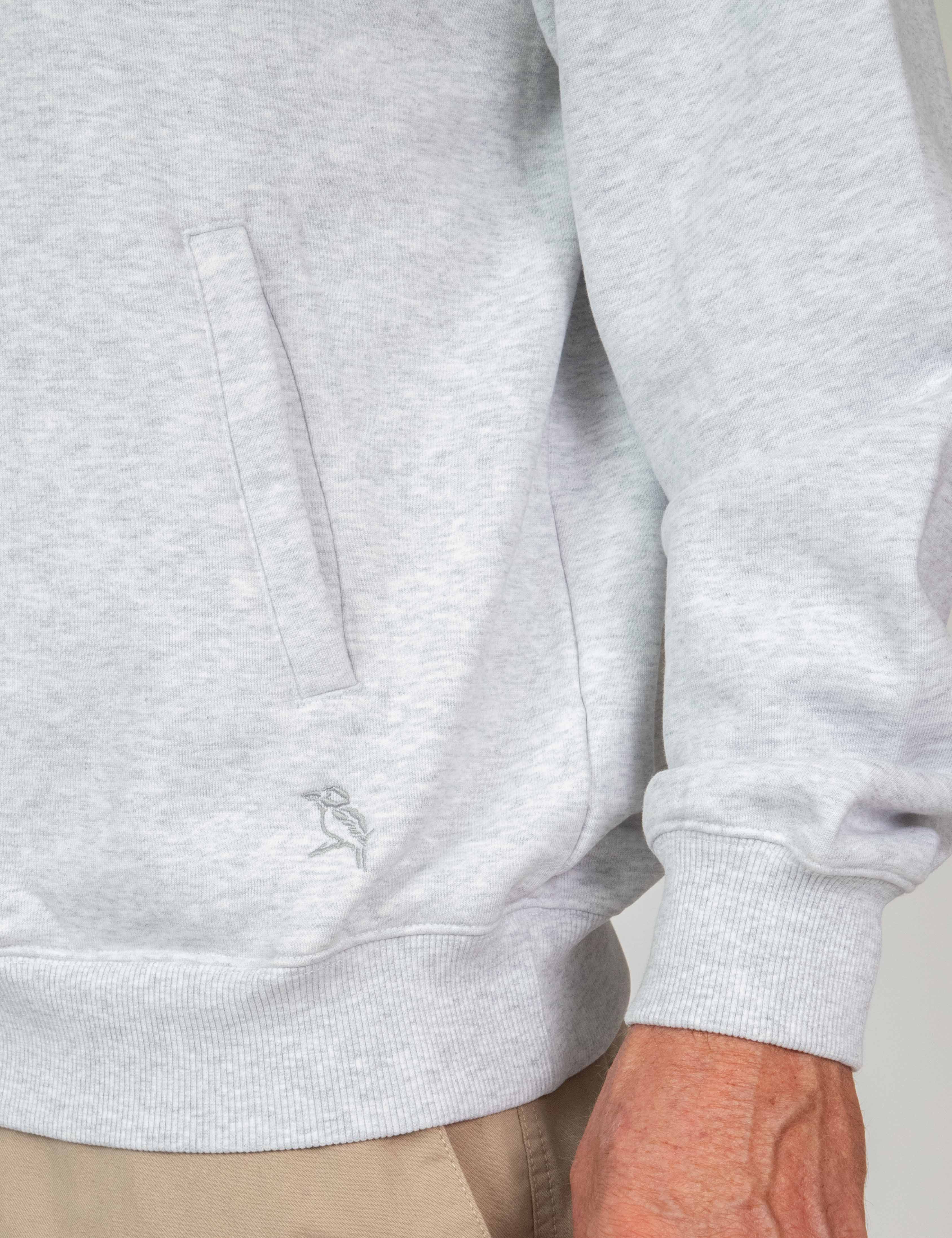 Isaac Hooded Fleece Pullover - Grey Marle - Image 20