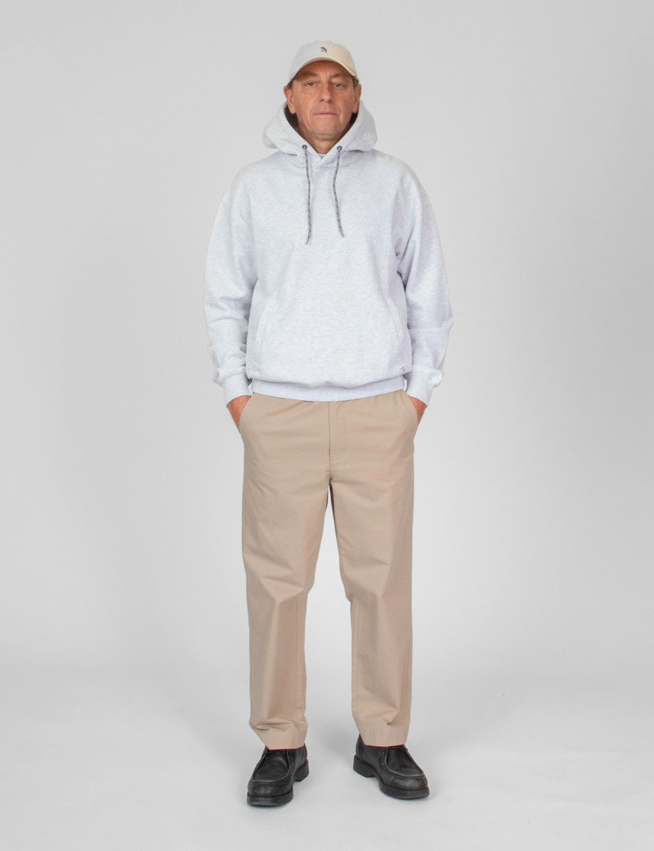 Isaac Hooded Fleece Pullover - Grey Marle - Image 4