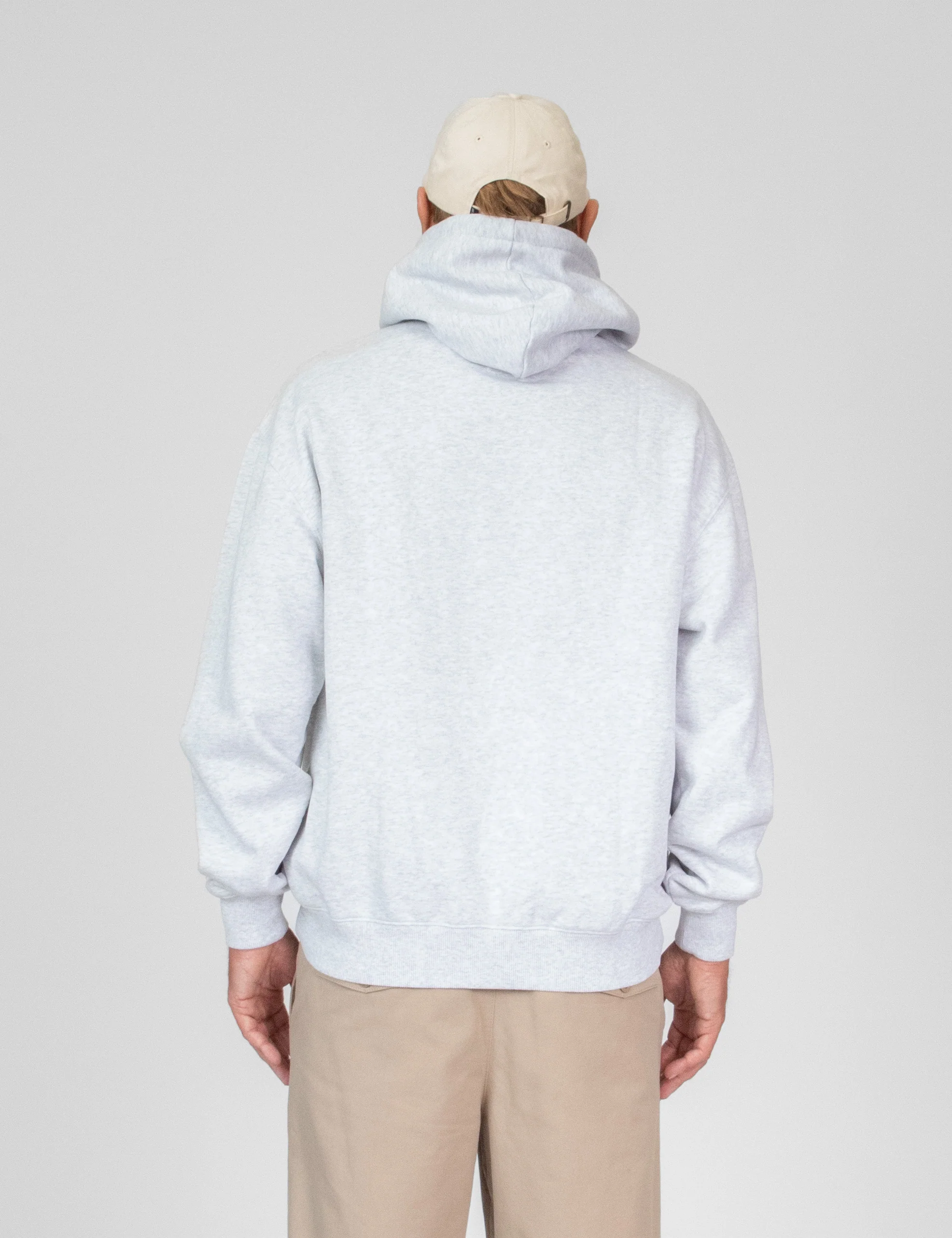 Isaac Hooded Fleece Pullover - Grey Marle - Image 6