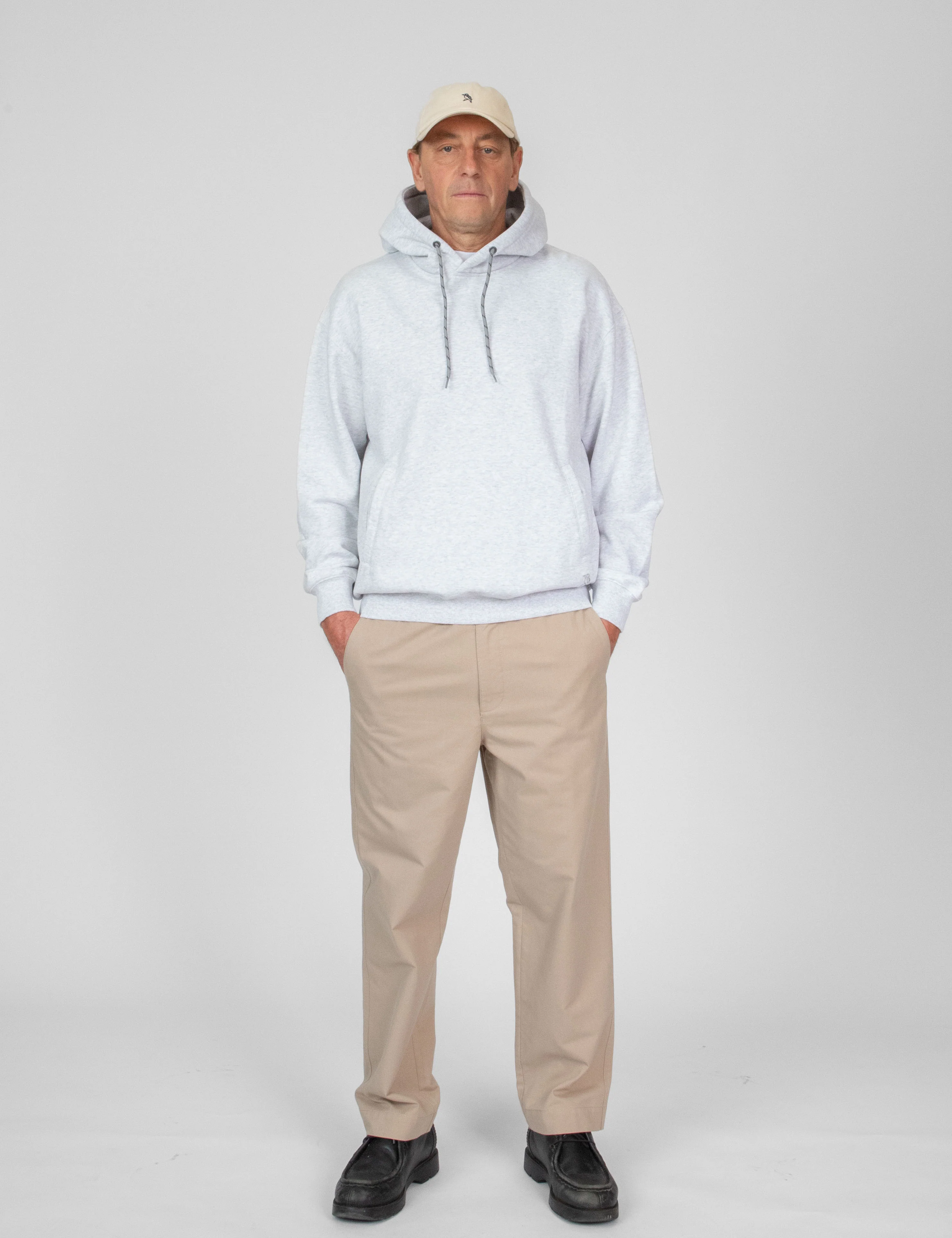 Isaac Hooded Fleece Pullover - Grey Marle - Image 7