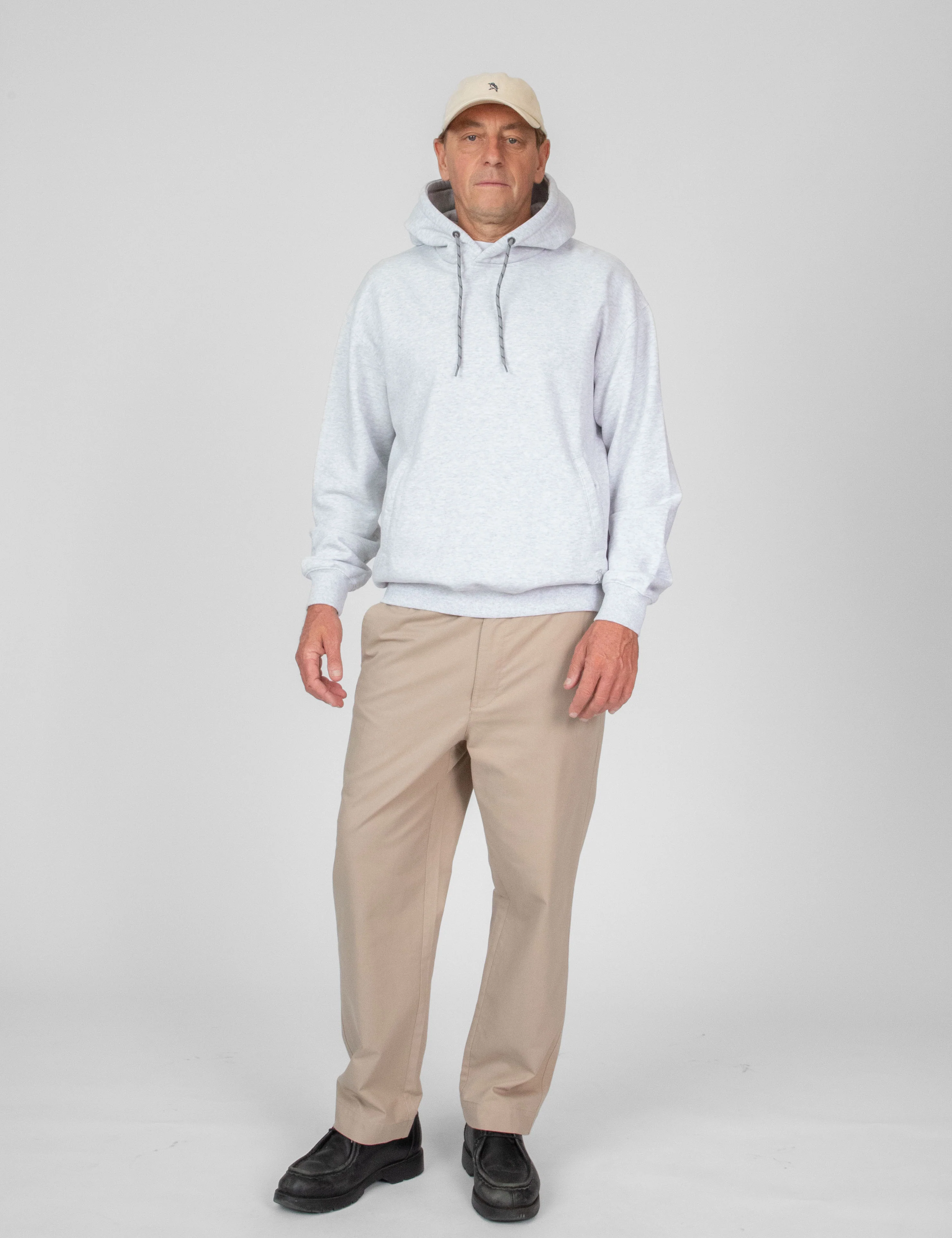 Isaac Hooded Fleece Pullover - Grey Marle - Image 8