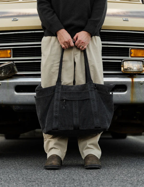 Jasper Tote - Charcoal Corduroy - Image 4