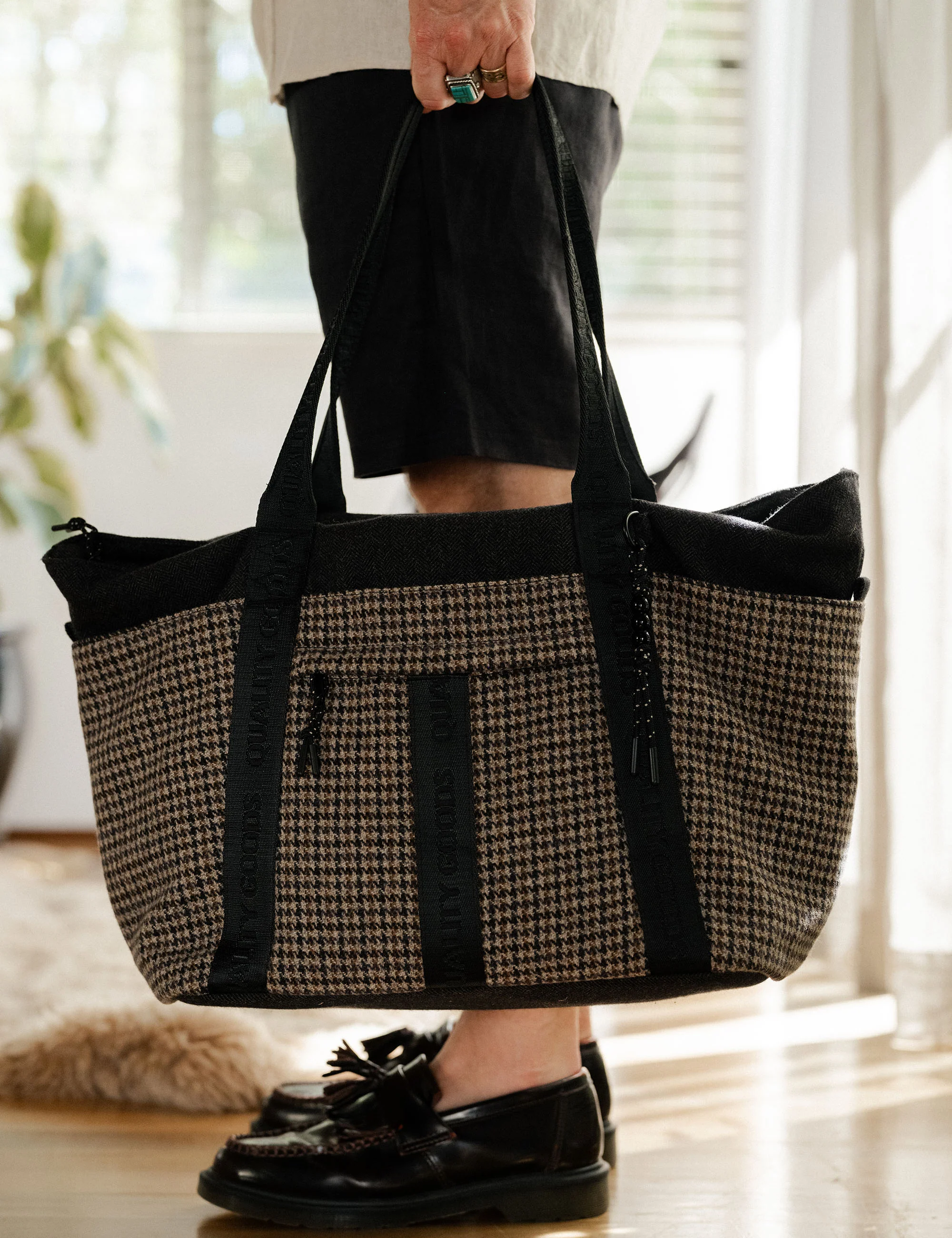 Jasper Tote - Houndstooth Herringbone - Image 3