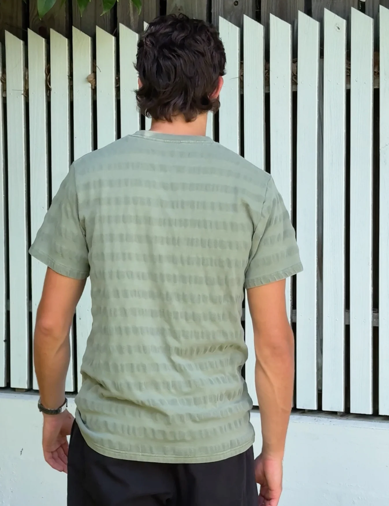 Joe Engineer Stripe Oversized Short Sleeve Tee - Army - Image 5