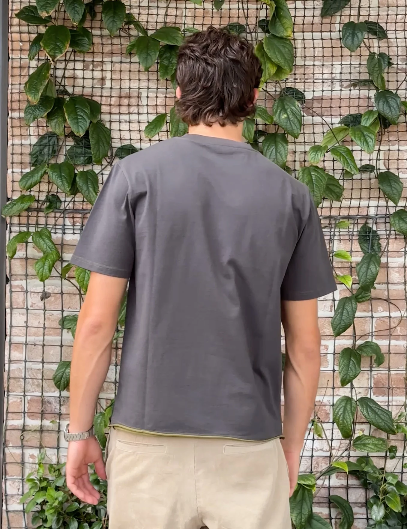 Murray Double Face Short Sleeve Tee - Charcoal-Army - Image 6