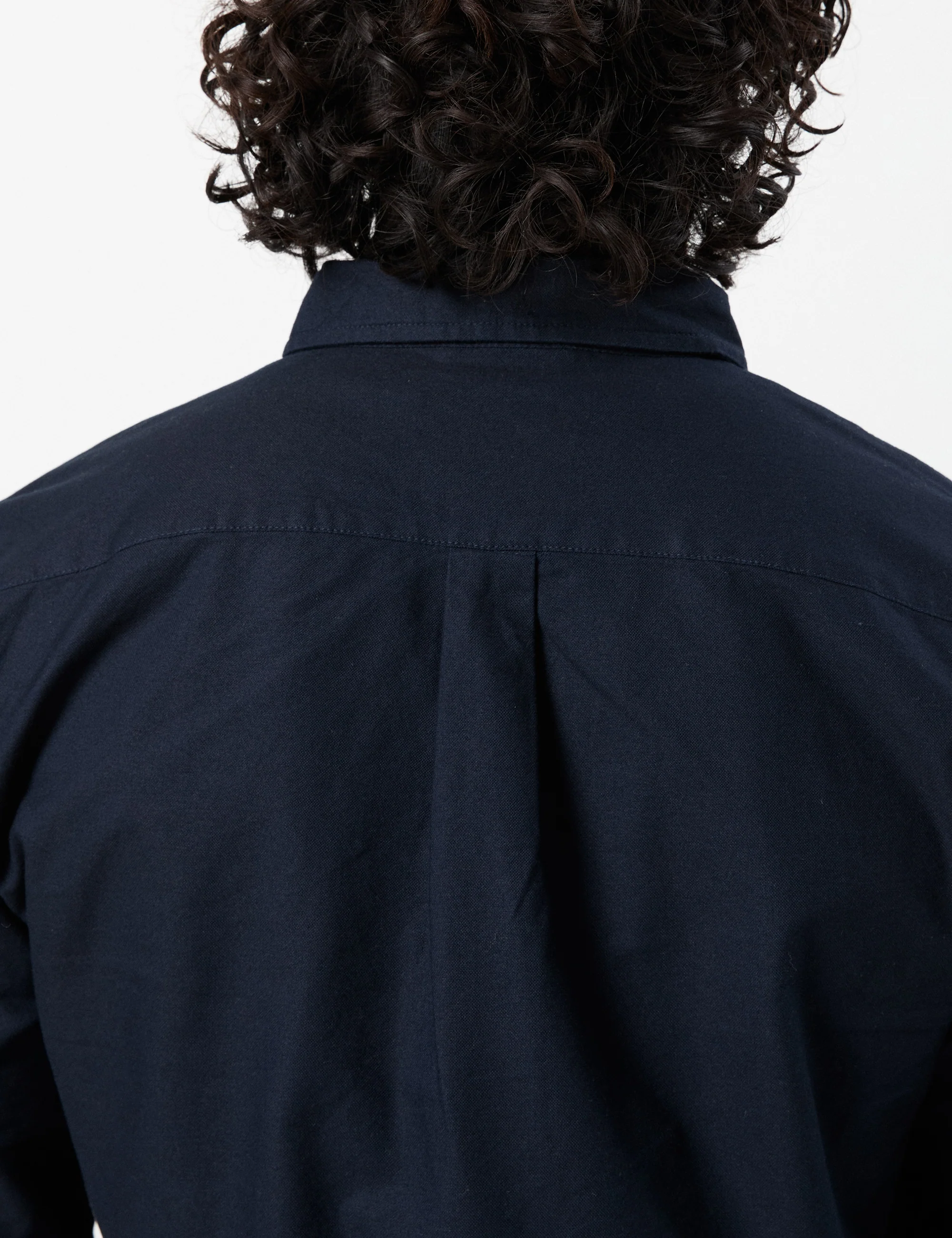 Oxford Long Sleeve Shirt - Navy - Image 7