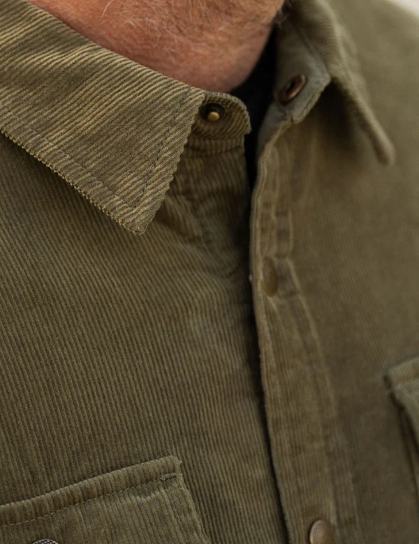 Quilted Cord Jacket - Army - Image 5