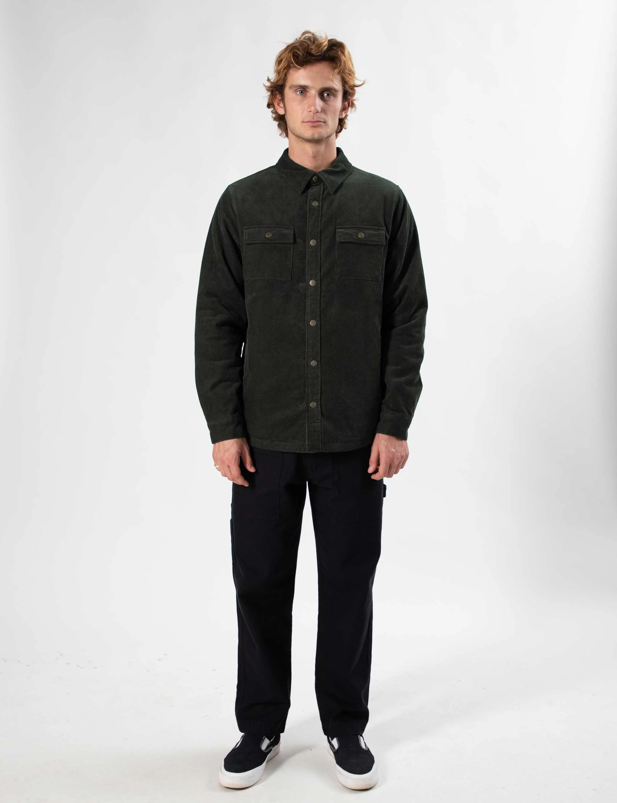 Quilted Cord Jacket - Pine - Image 4