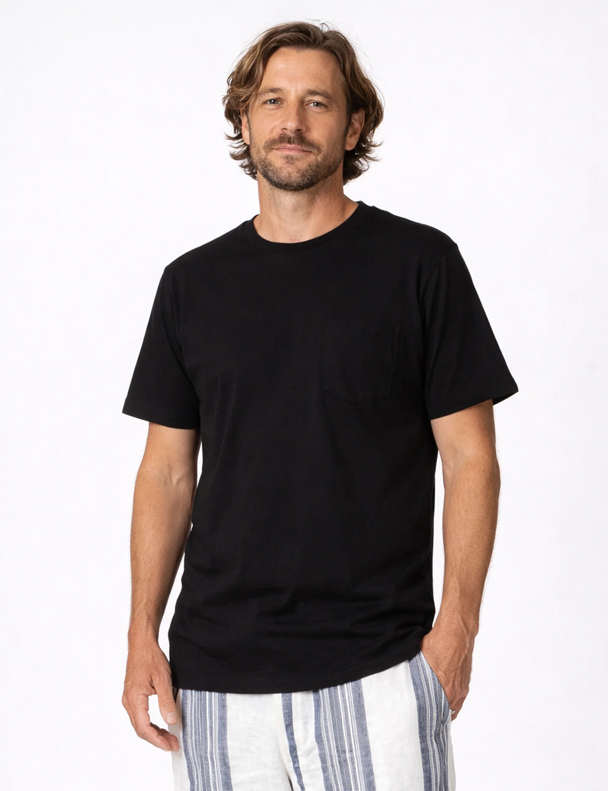 Reginald Pocket Tee - Black - Image 5