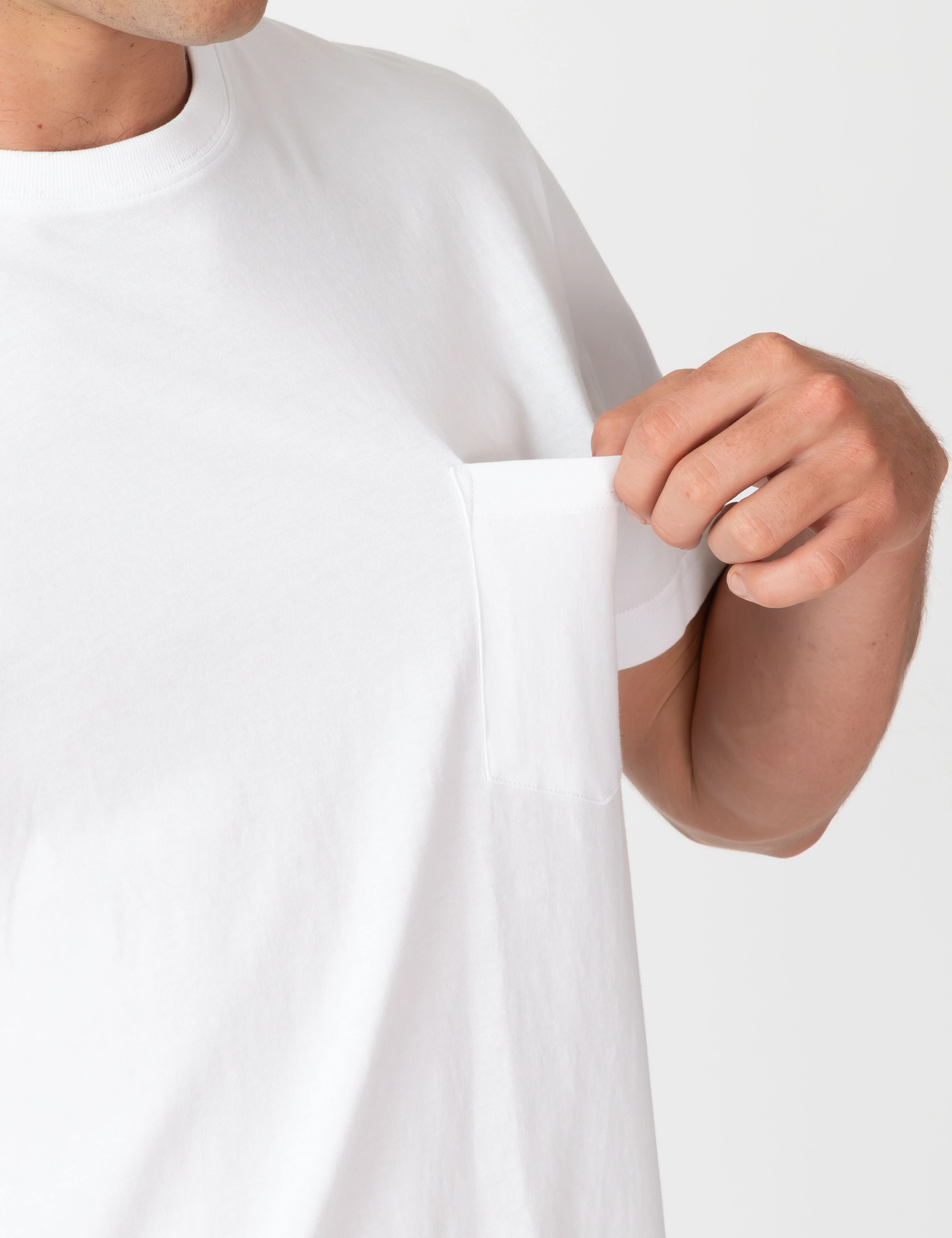 Reginald Pocket Tee - White - Image 11