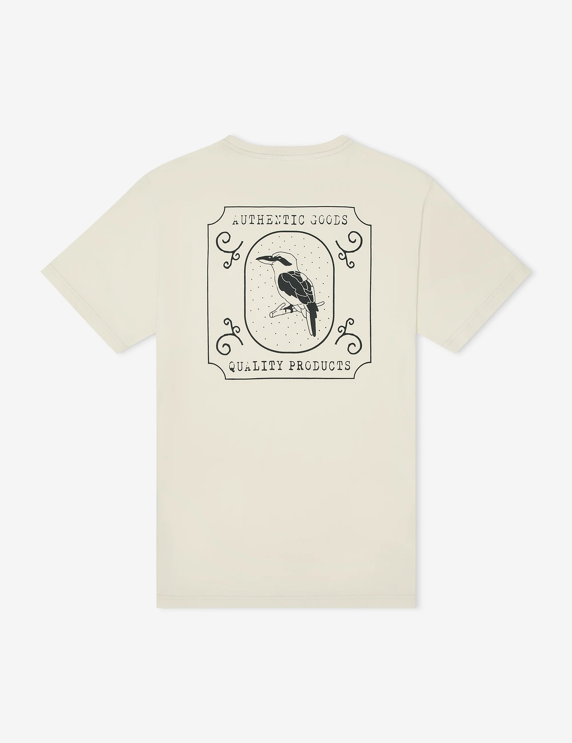 Reginald Print Tee - Authentic Logo Natural - Image 3