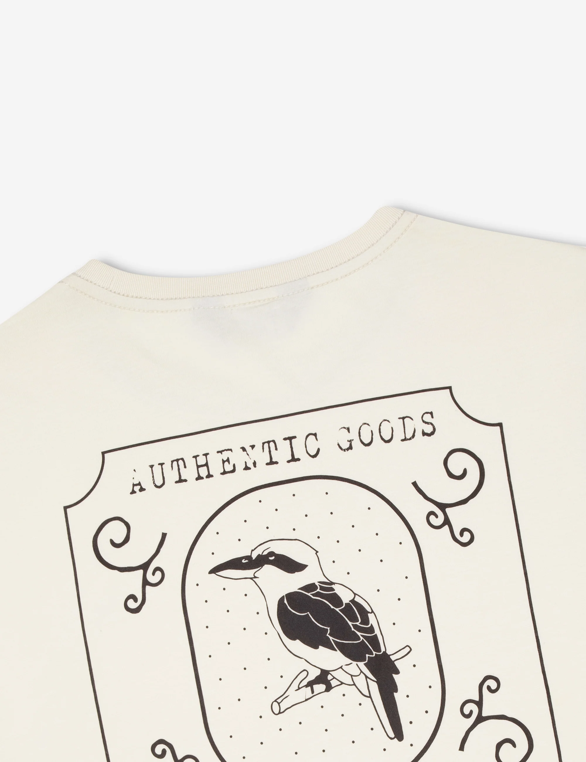 Reginald Print Tee - Authentic Logo Natural - Image 6