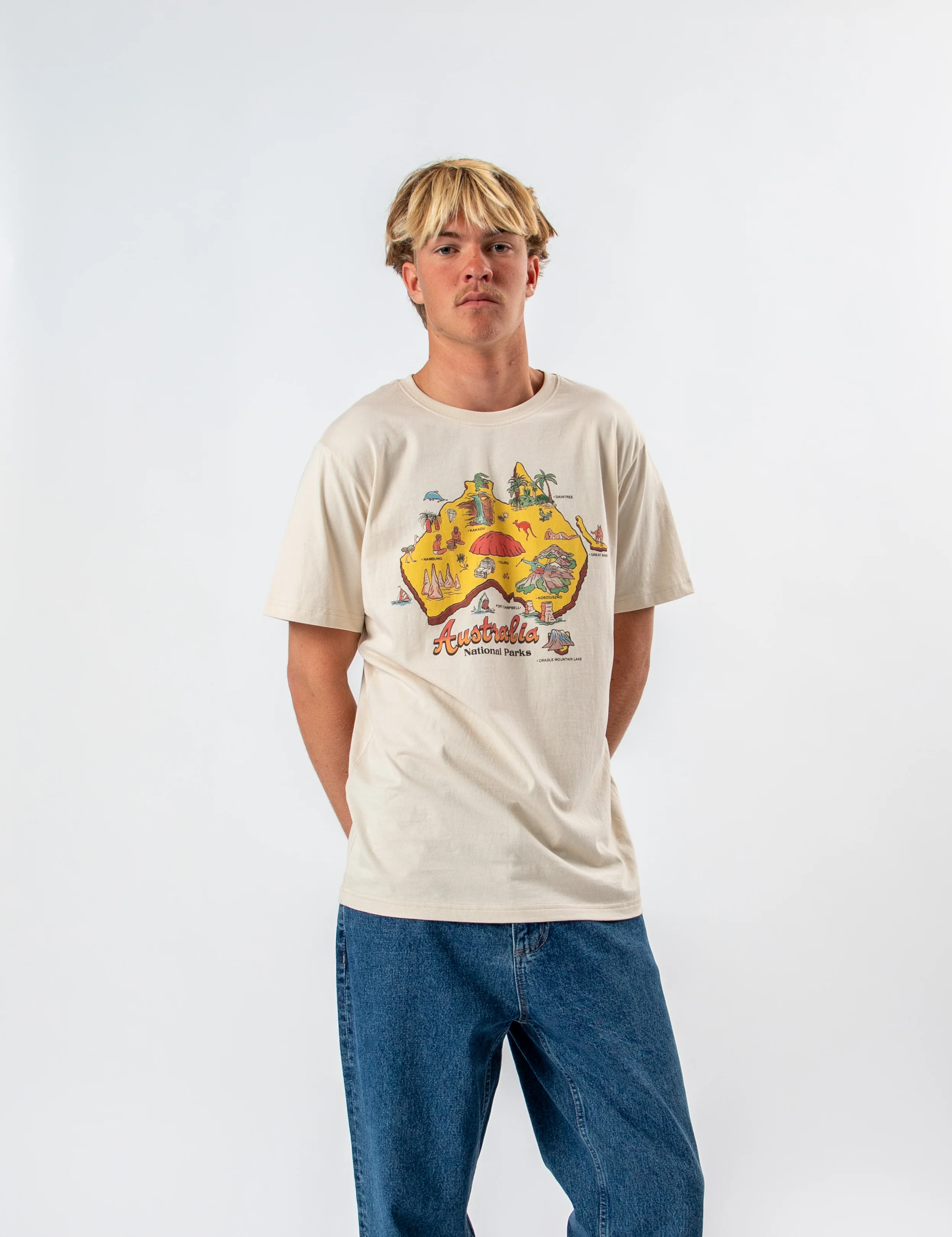 Reginald Print Tee - Oz Tee Natural - Image 8