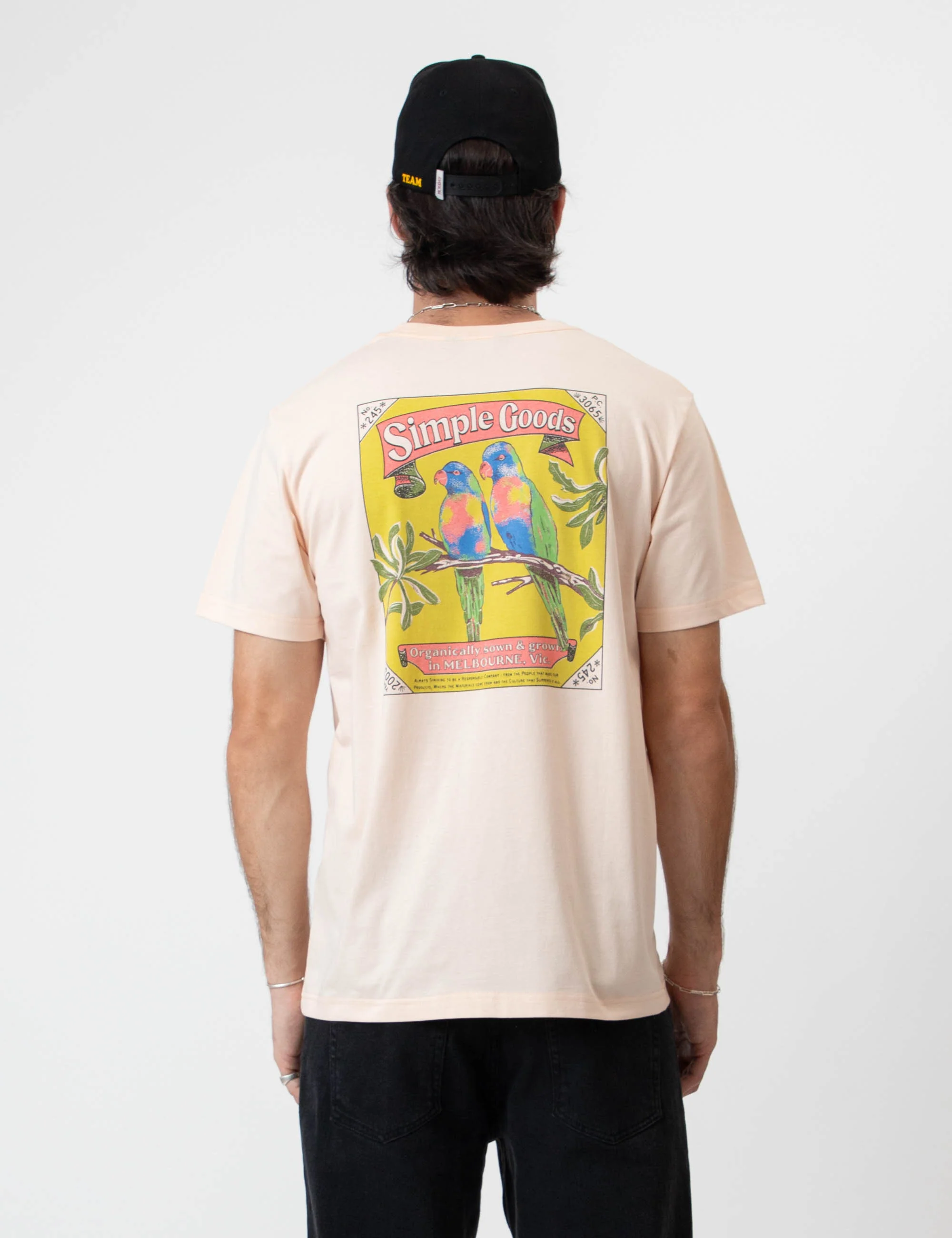 Reginald Print Tee - Snow Peach - Image 4