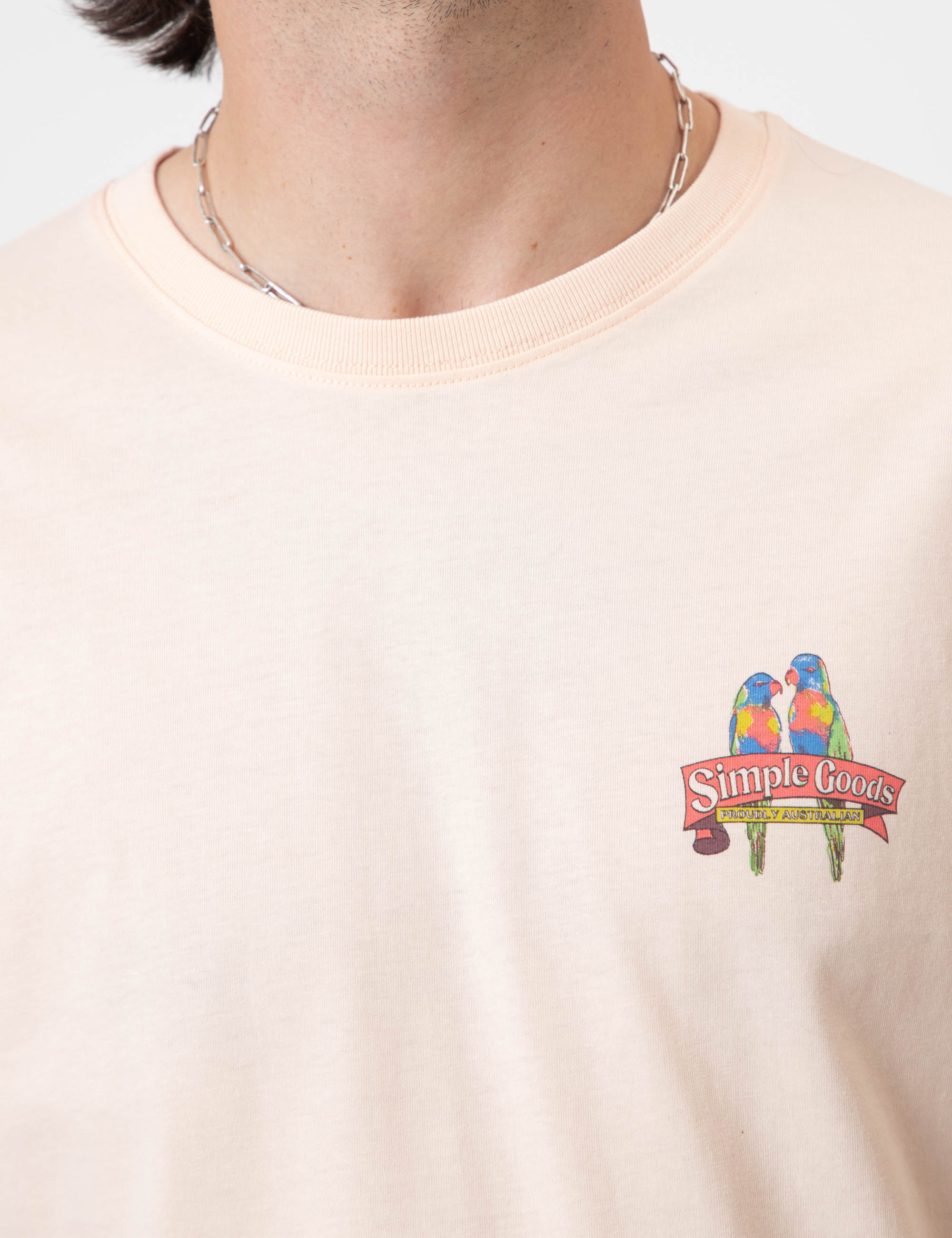 Reginald Print Tee - Snow Peach - Image 6
