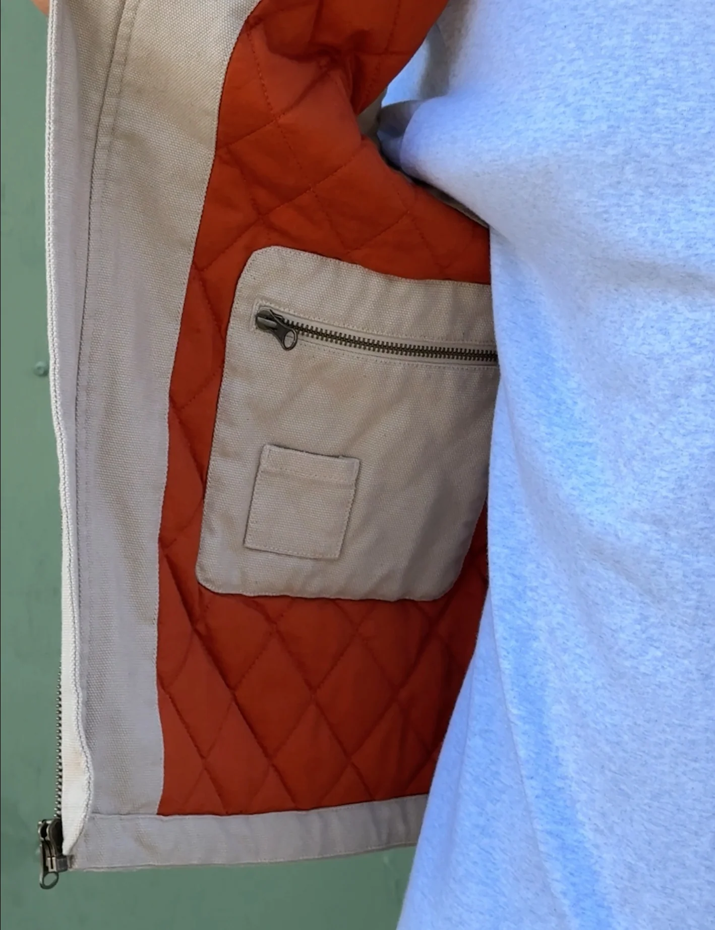 Rob Sleeveless Jacket - Stone - Image 9