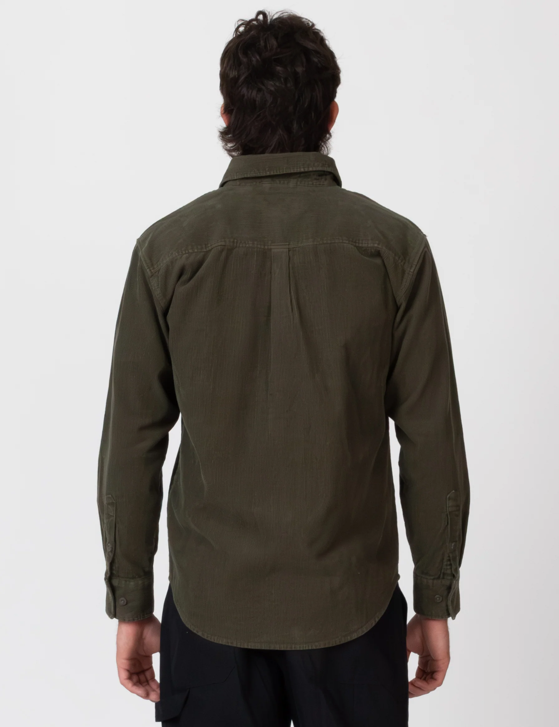 Sawyer Cord Long Sleeve Shirt - Fade Army - Image 12