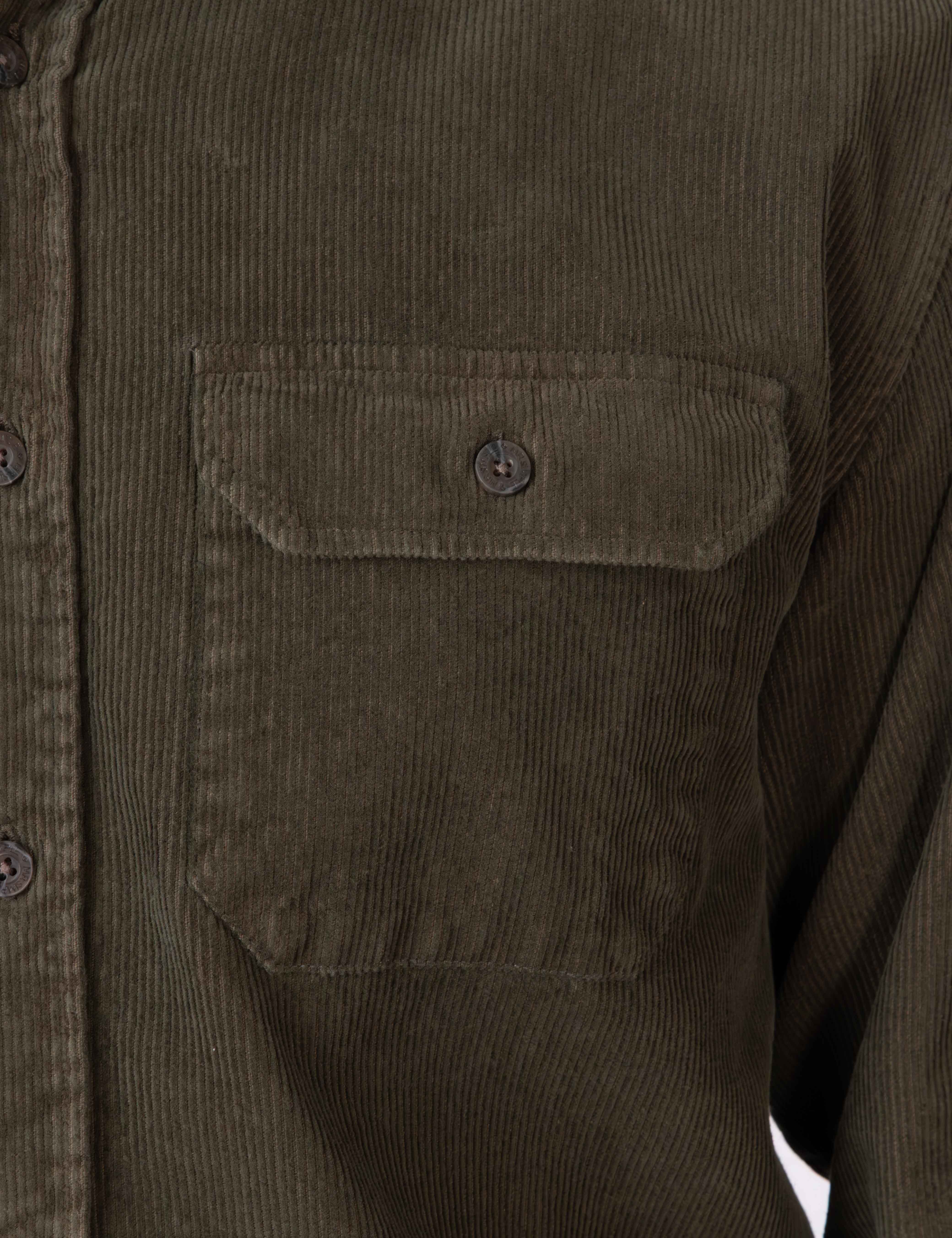 Sawyer Cord Long Sleeve Shirt - Fade Army - Image 14