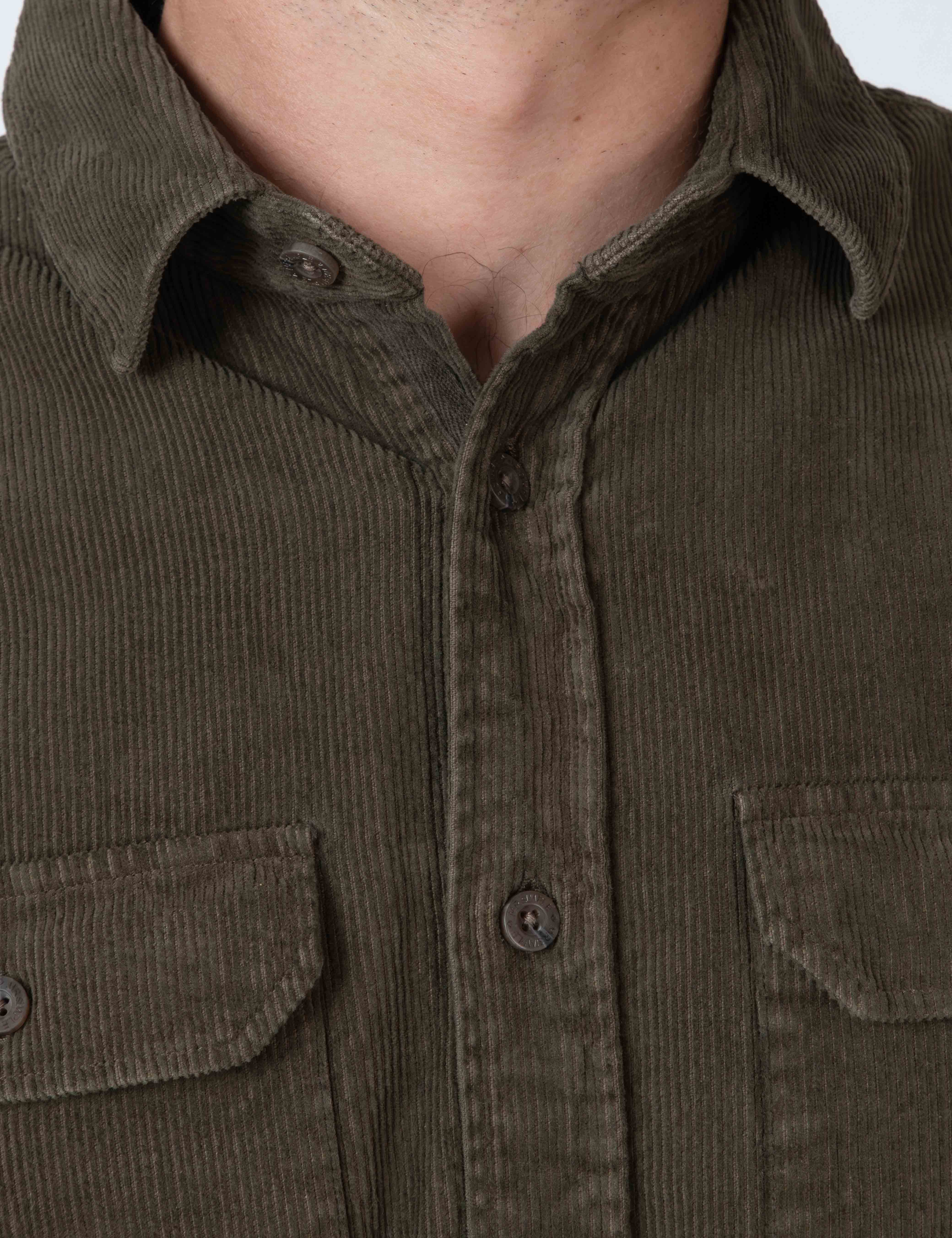 Sawyer Cord Long Sleeve Shirt - Fade Army - Image 17
