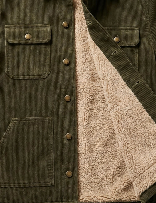 Stockyard Sherpa Jacket - Army Cord - Image 4