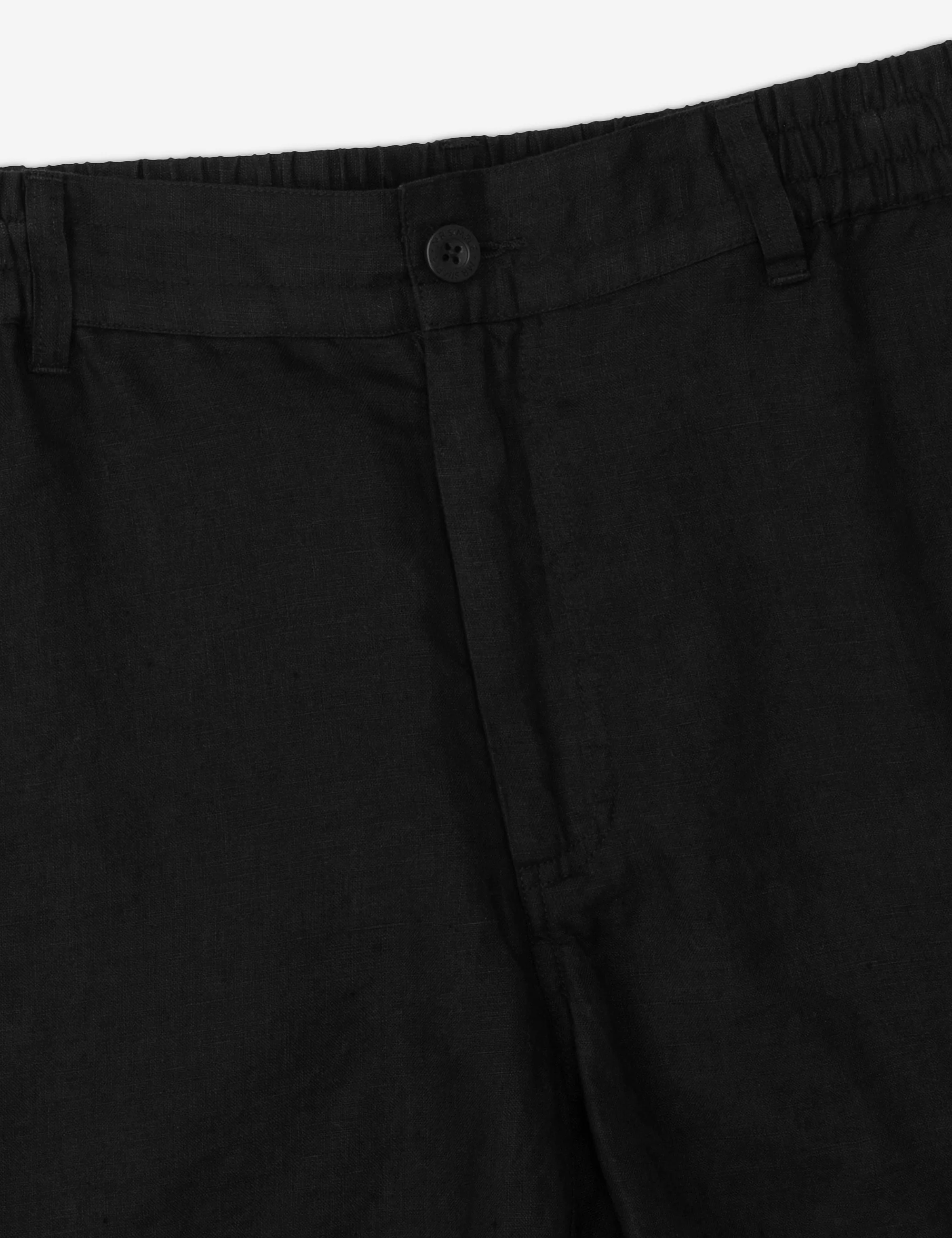 Tanner 3.0 Linen Shorts - Black - Image 7