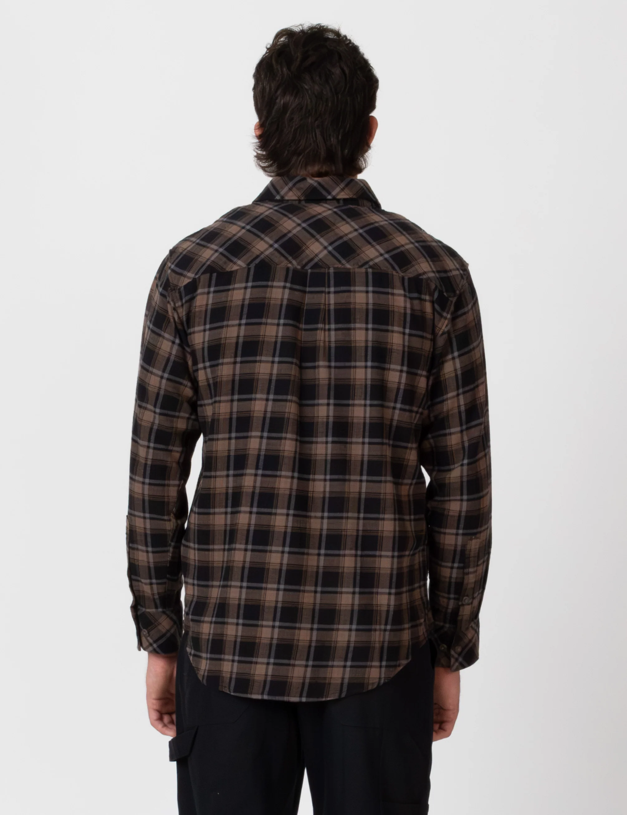 Trevor Flanno Long Sleeve Shirt - Black Check - Image 6