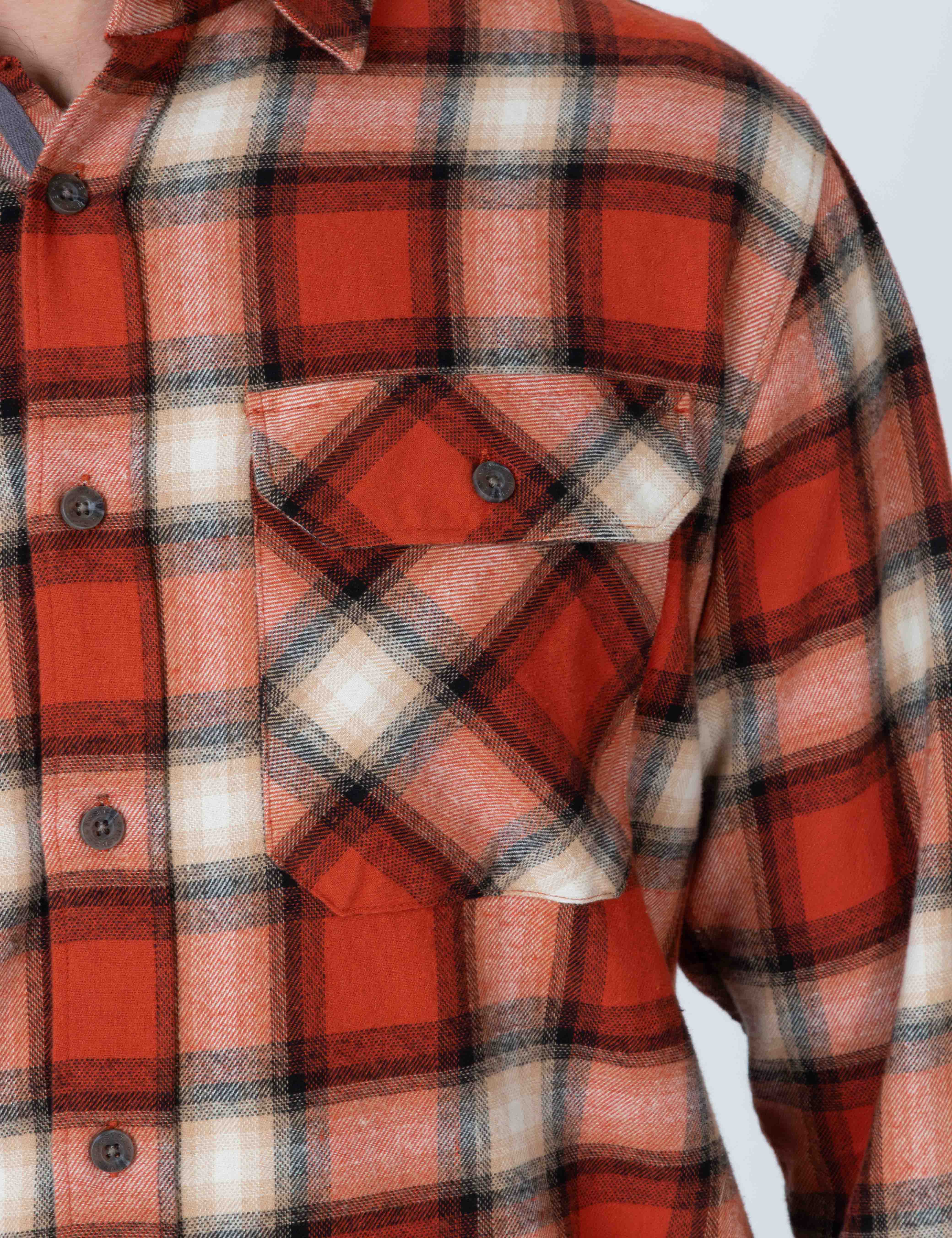 Trevor Flanno Long Sleeve Shirt - Brick Check - Image 14