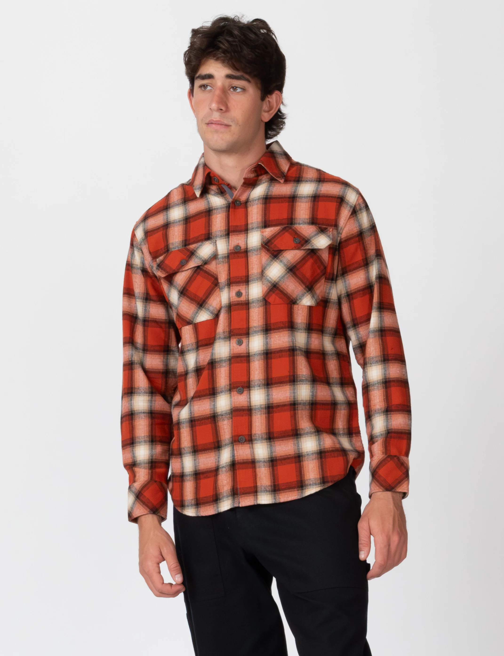 Trevor Flanno Long Sleeve Shirt - Brick Check - Image 8